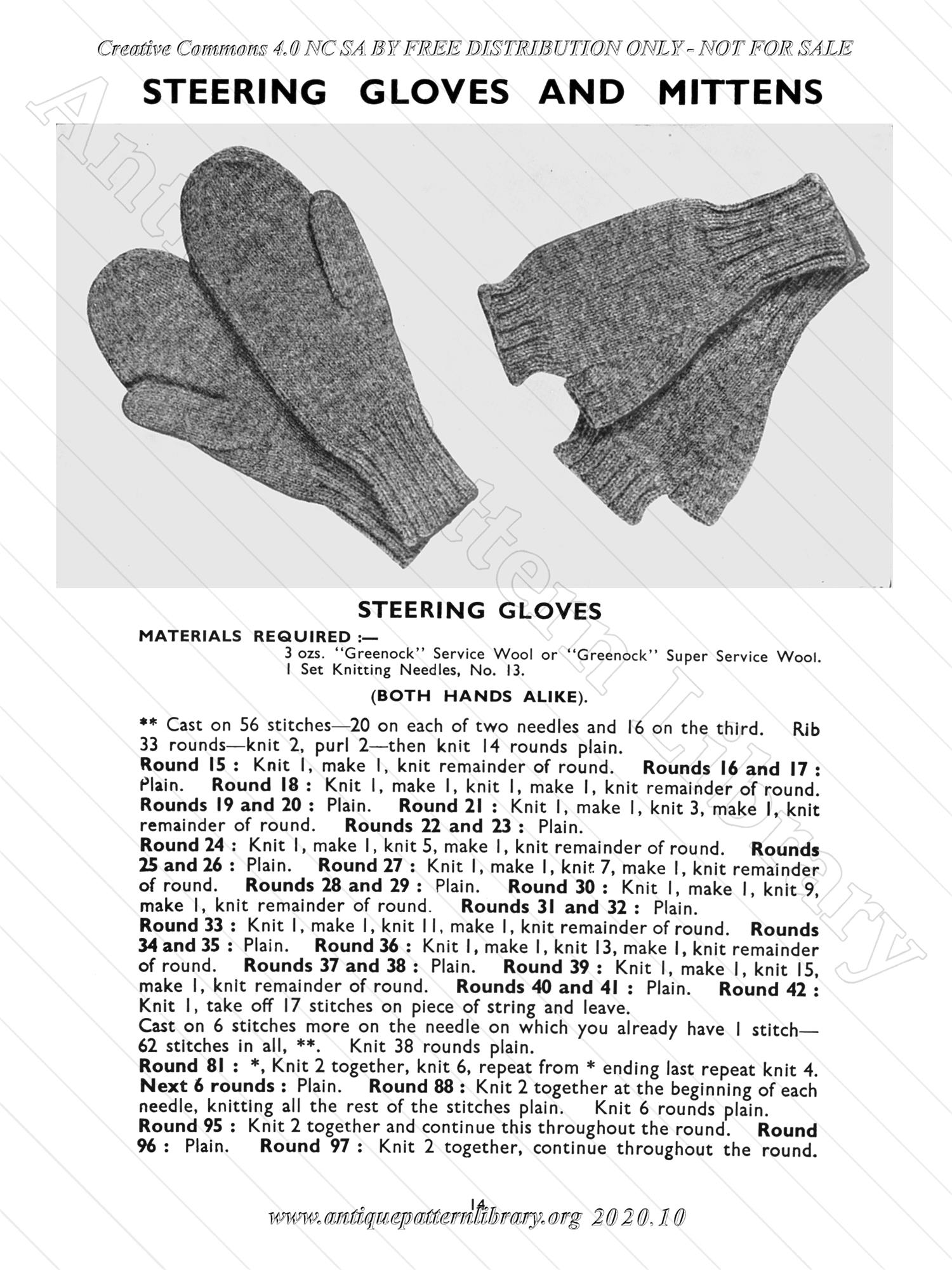 F-WM176 Knitted Comforts for Sailors, Soldiers and Airmen 