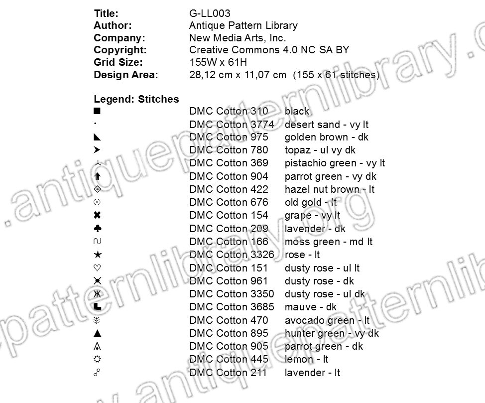 G-LL003 Floral vertical border design for a chair