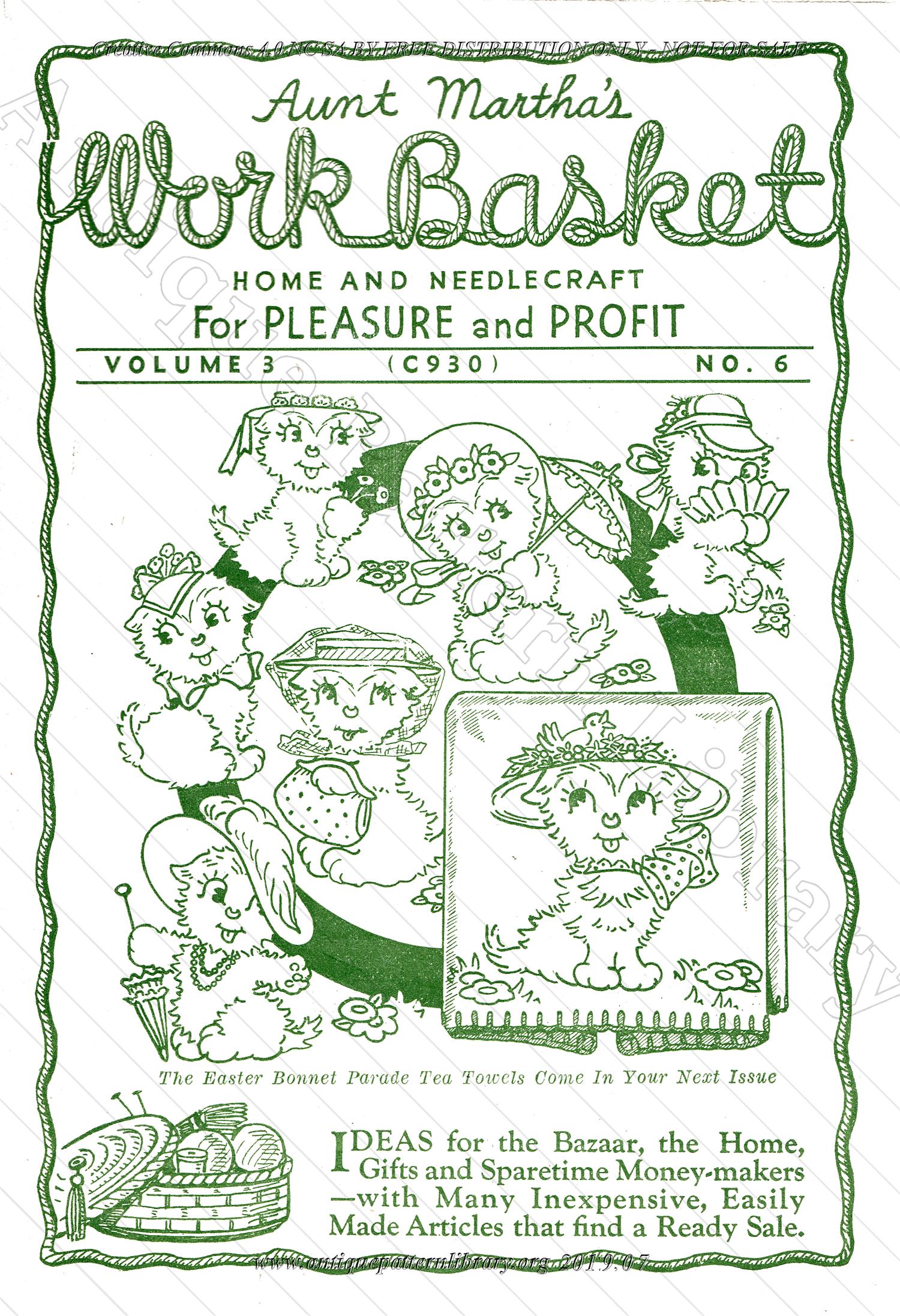 H-ML029 Aunt Martha's Workbasket Volume 3 No. 6