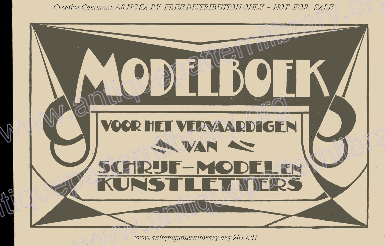 H-RD001 Modelboek voor het vervaardigen van Schrijf- Model en Kunstletters.