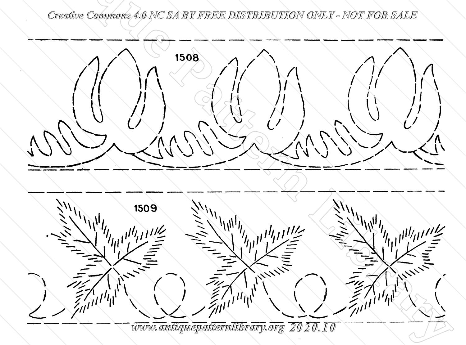 H-WS011 Conventional Embroidery Motifs for Tracing or Stamping.