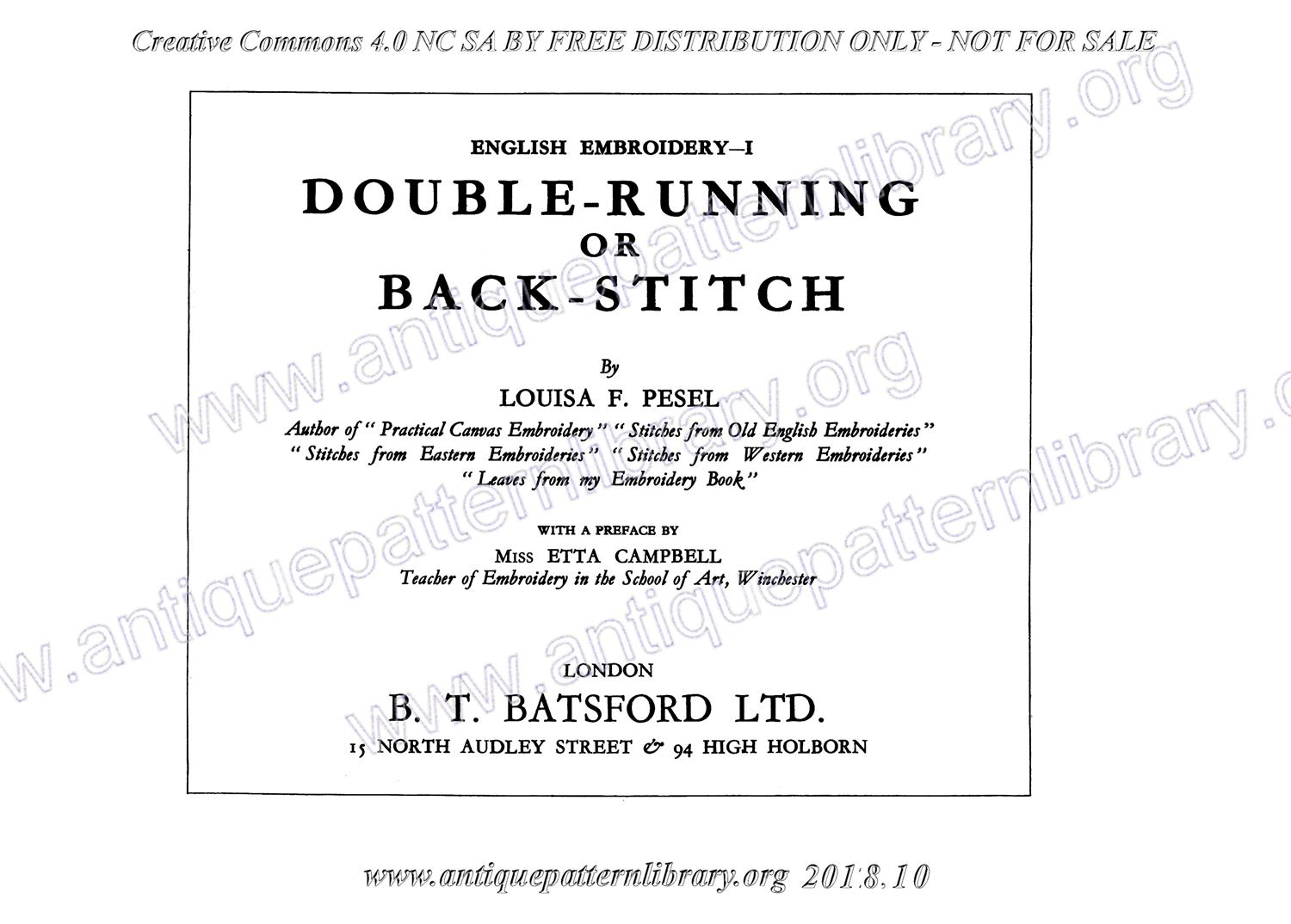 H-XX086 Double-Running or Back Stitch
