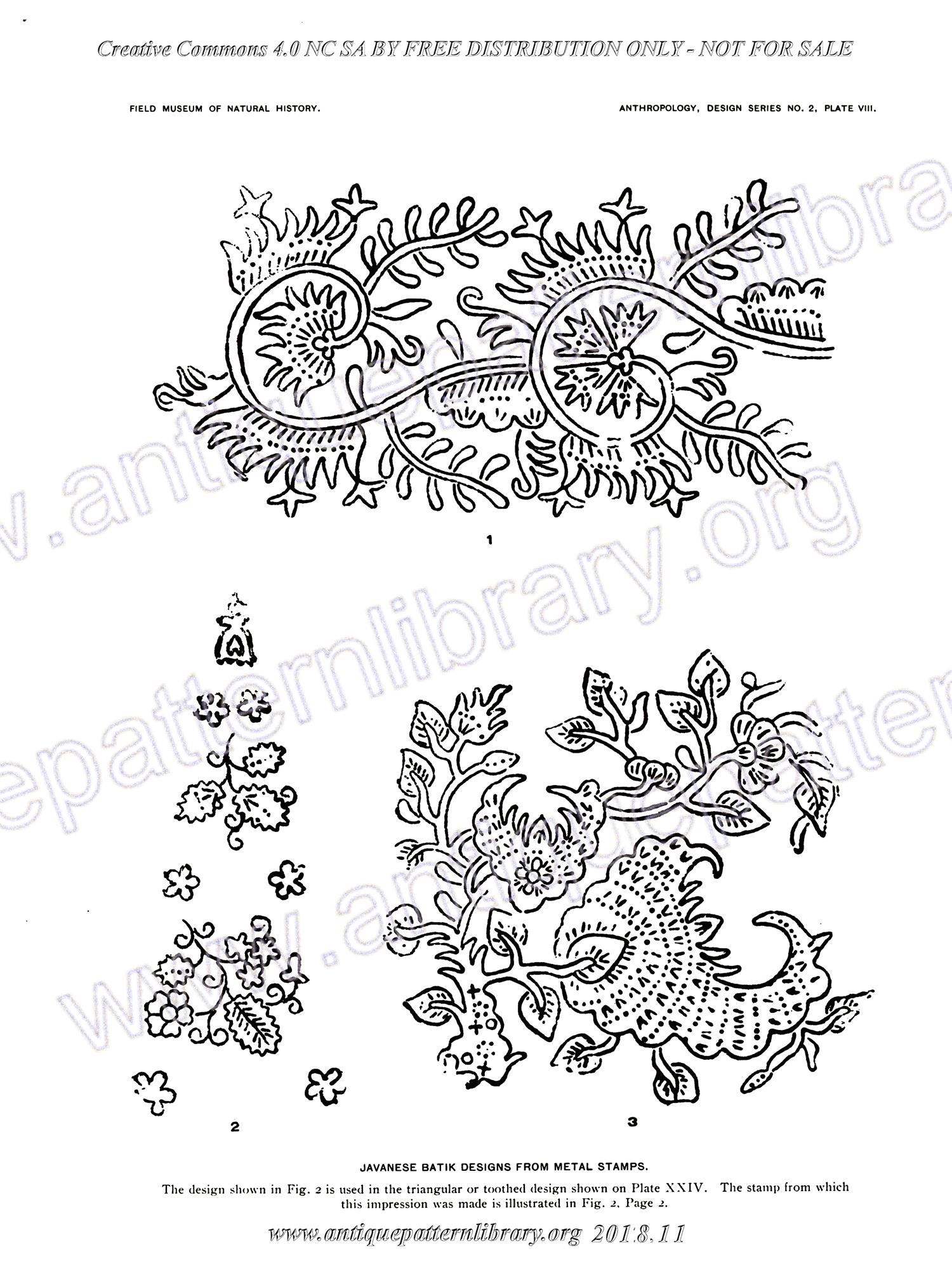 I-AB003 Javanese Batik Designs from Metal Stamps