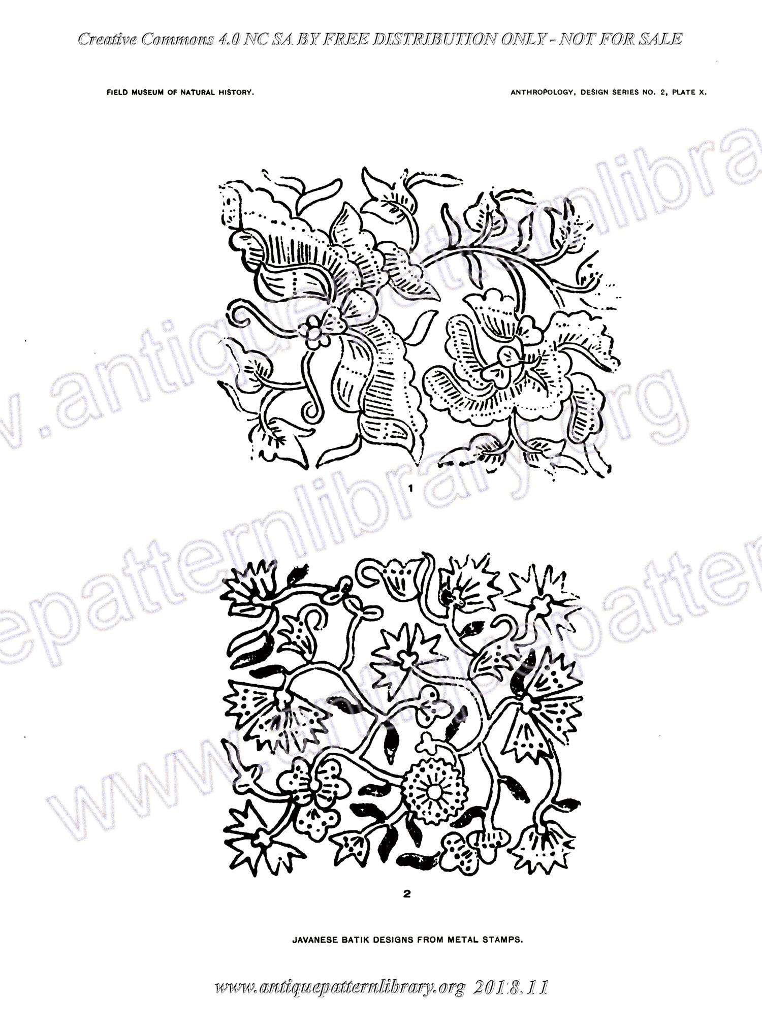 I-AB003 Javanese Batik Designs from Metal Stamps