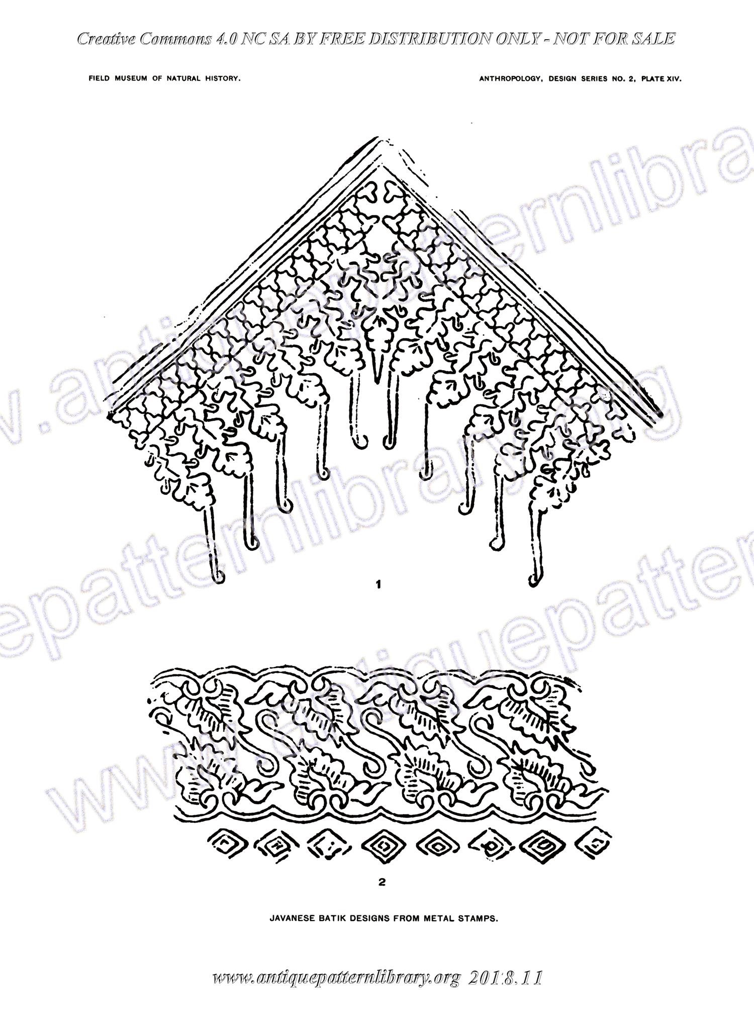 I-AB003 Javanese Batik Designs from Metal Stamps