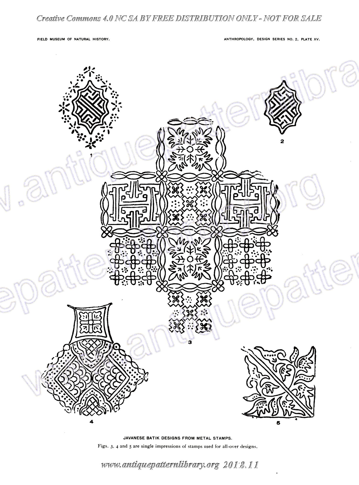 I-AB003 Javanese Batik Designs from Metal Stamps