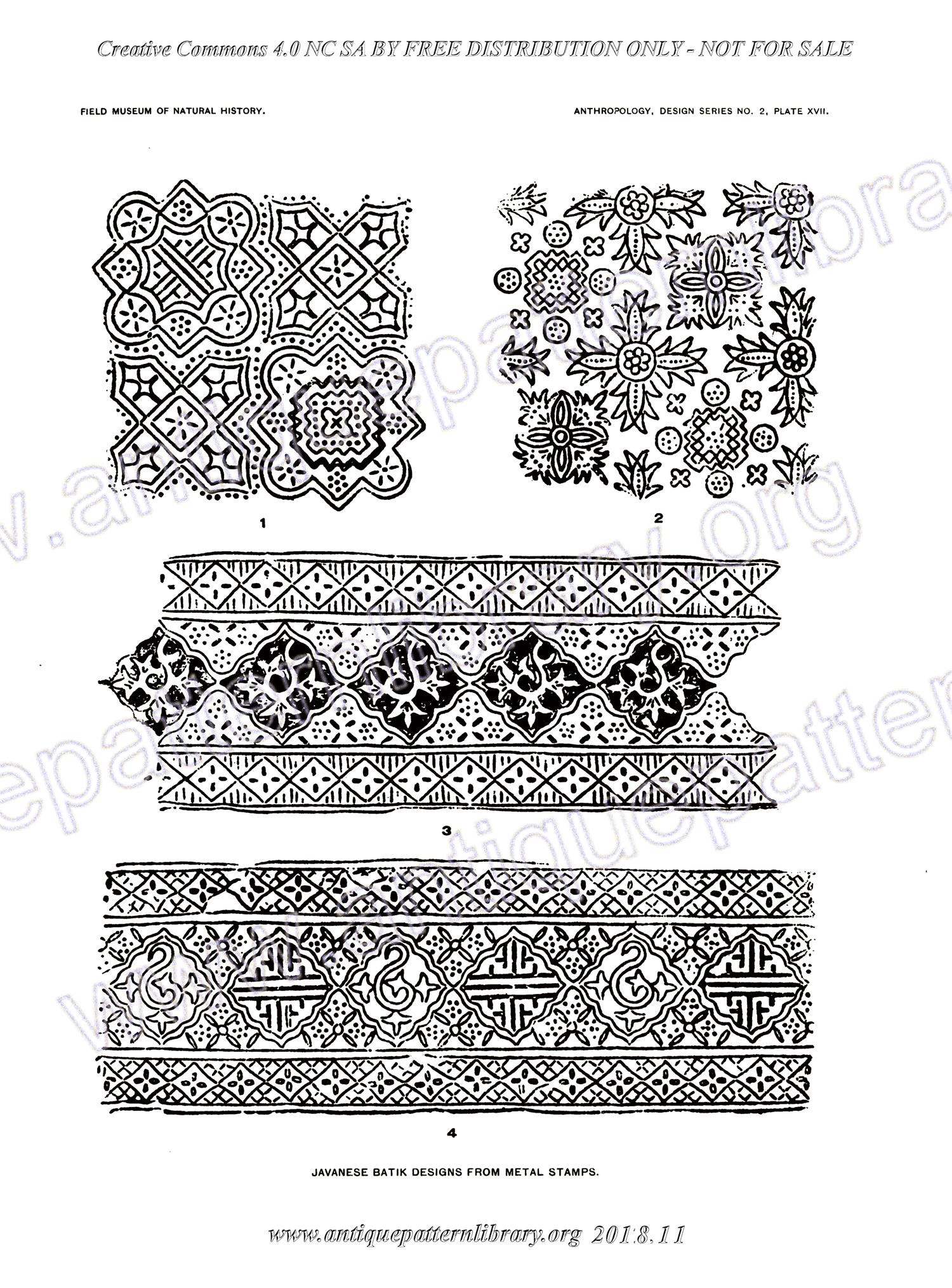 I-AB003 Javanese Batik Designs from Metal Stamps