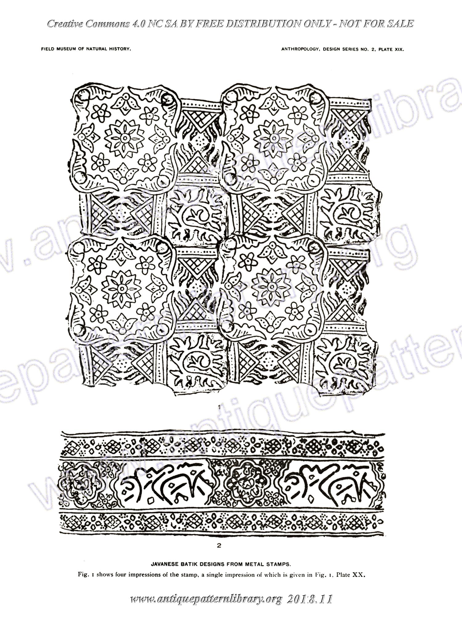 I-AB003 Javanese Batik Designs from Metal Stamps