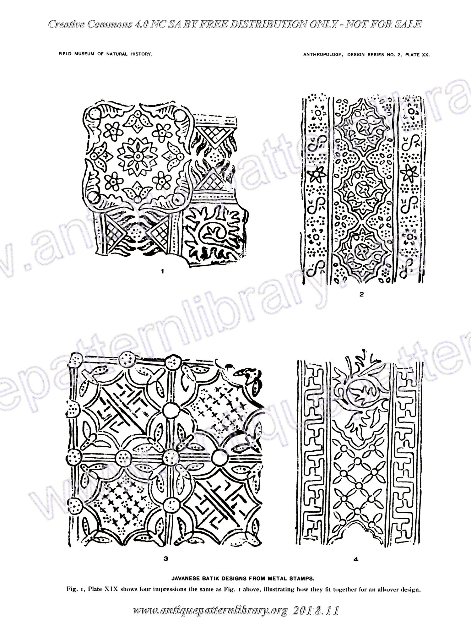 I-AB003 Javanese Batik Designs from Metal Stamps