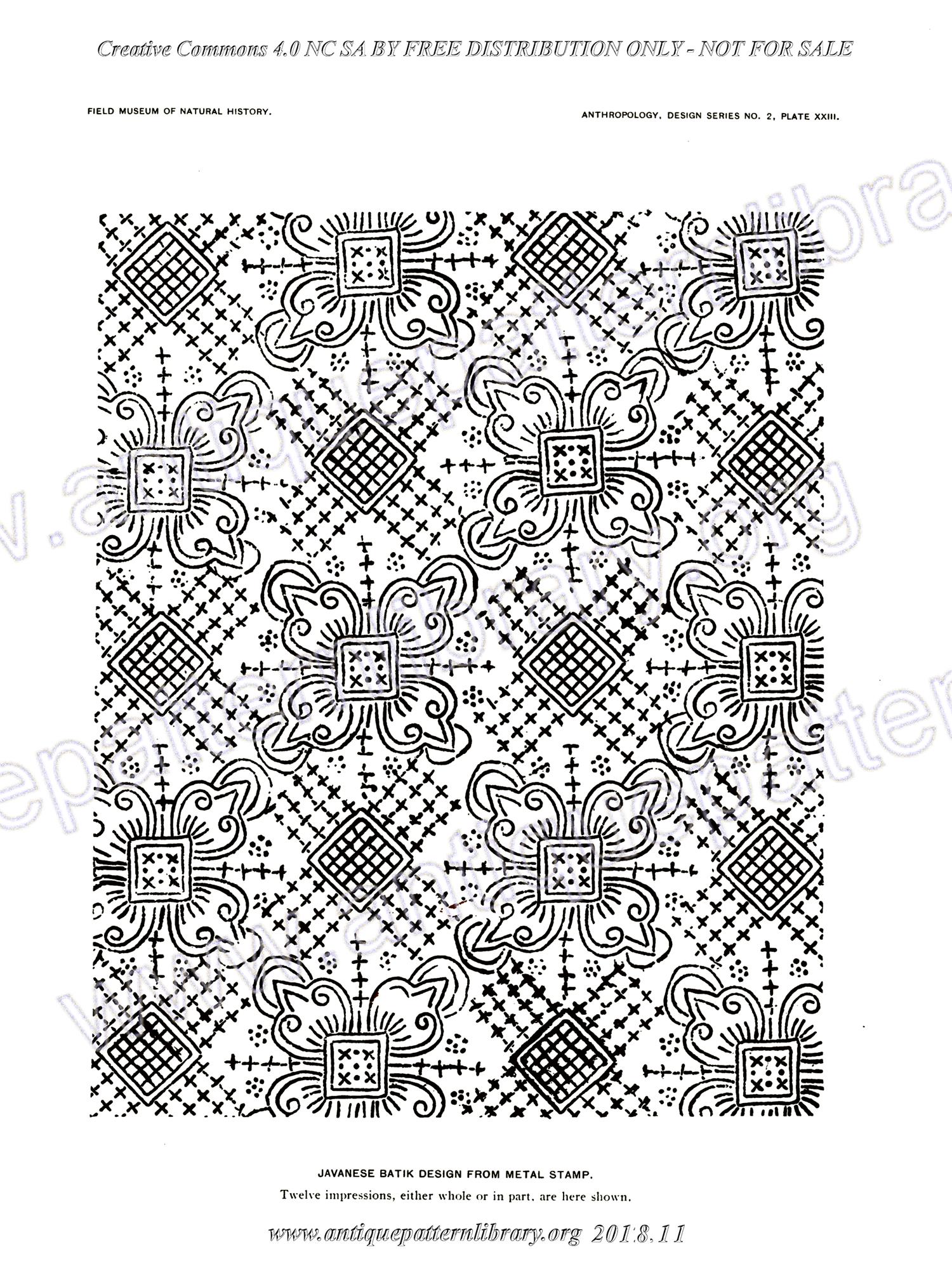 I-AB003 Javanese Batik Designs from Metal Stamps