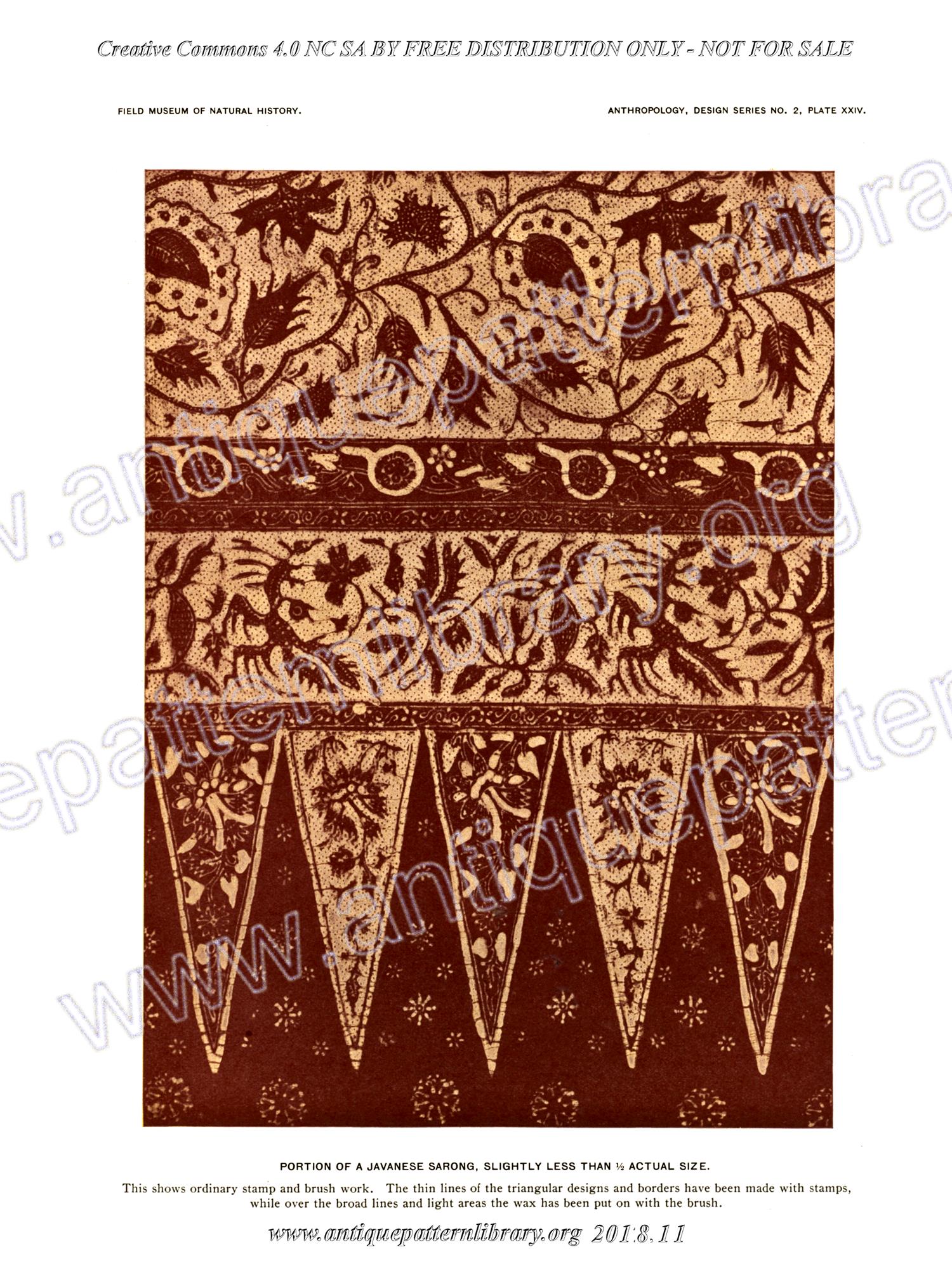 I-AB003 Javanese Batik Designs from Metal Stamps