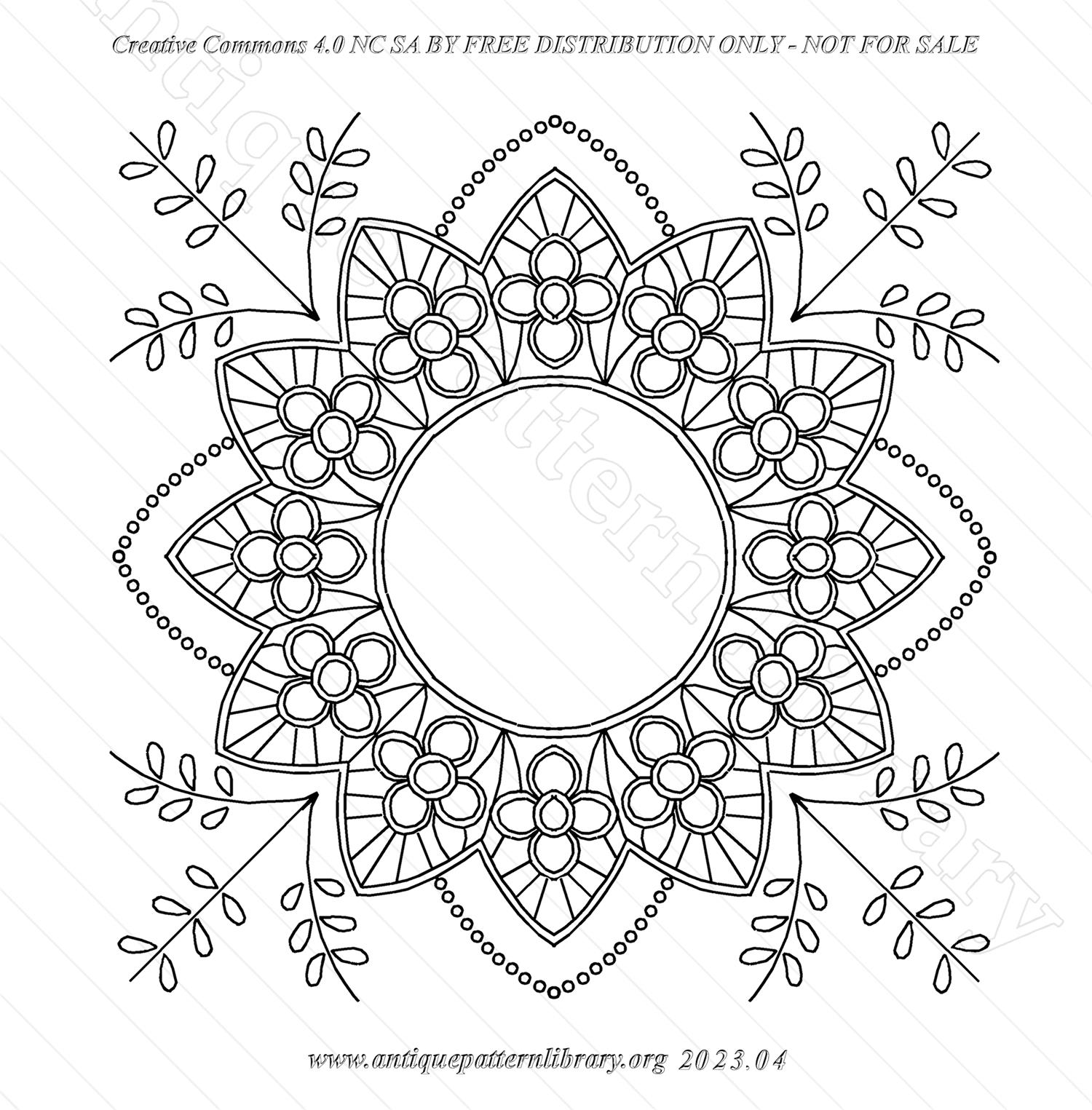 I-LZ006 Round embroidery design