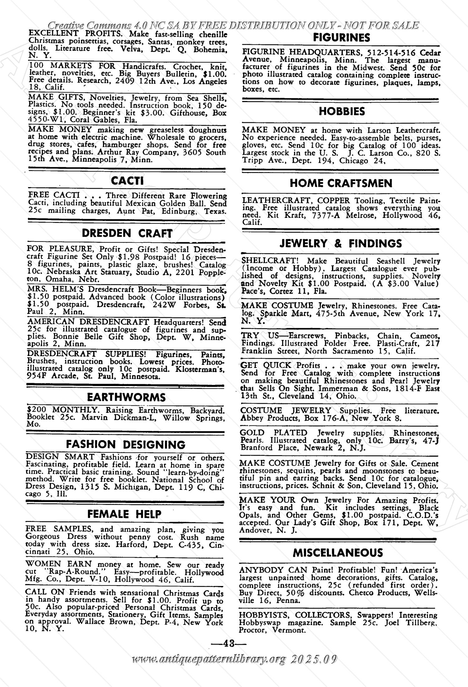 I-WB161 The Workbasket Volume 16 October 1950 Number 1