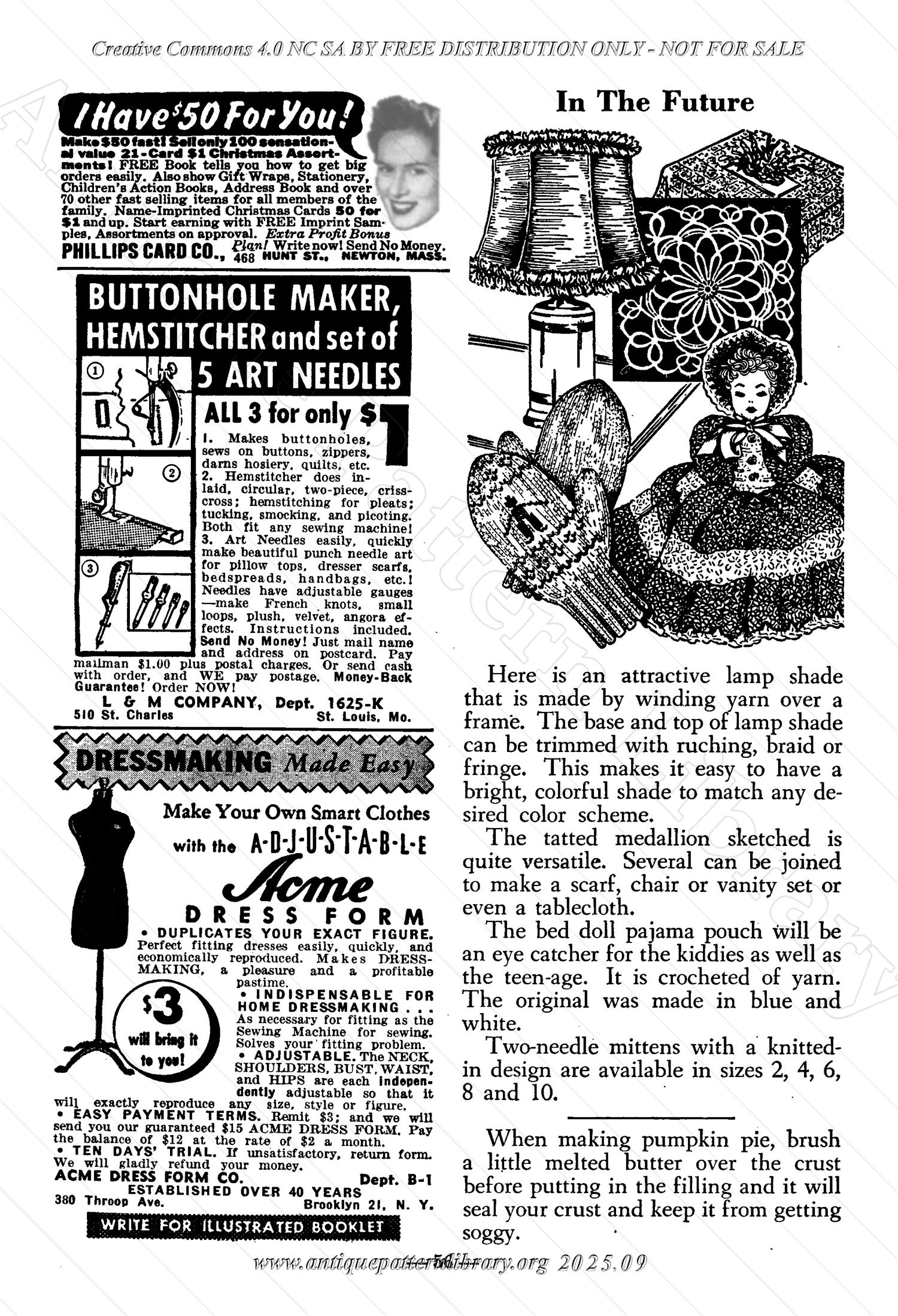 I-WB161 The Workbasket Volume 16 October 1950 Number 1