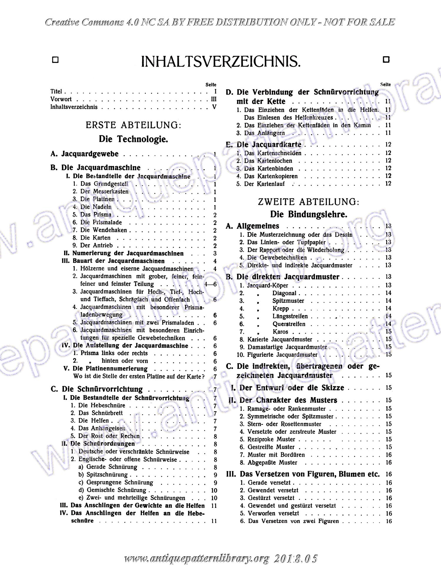 I-WM001 Technologie, Bindungslehre, Dekomposition und Kalkulation der Jacquard-Weberei