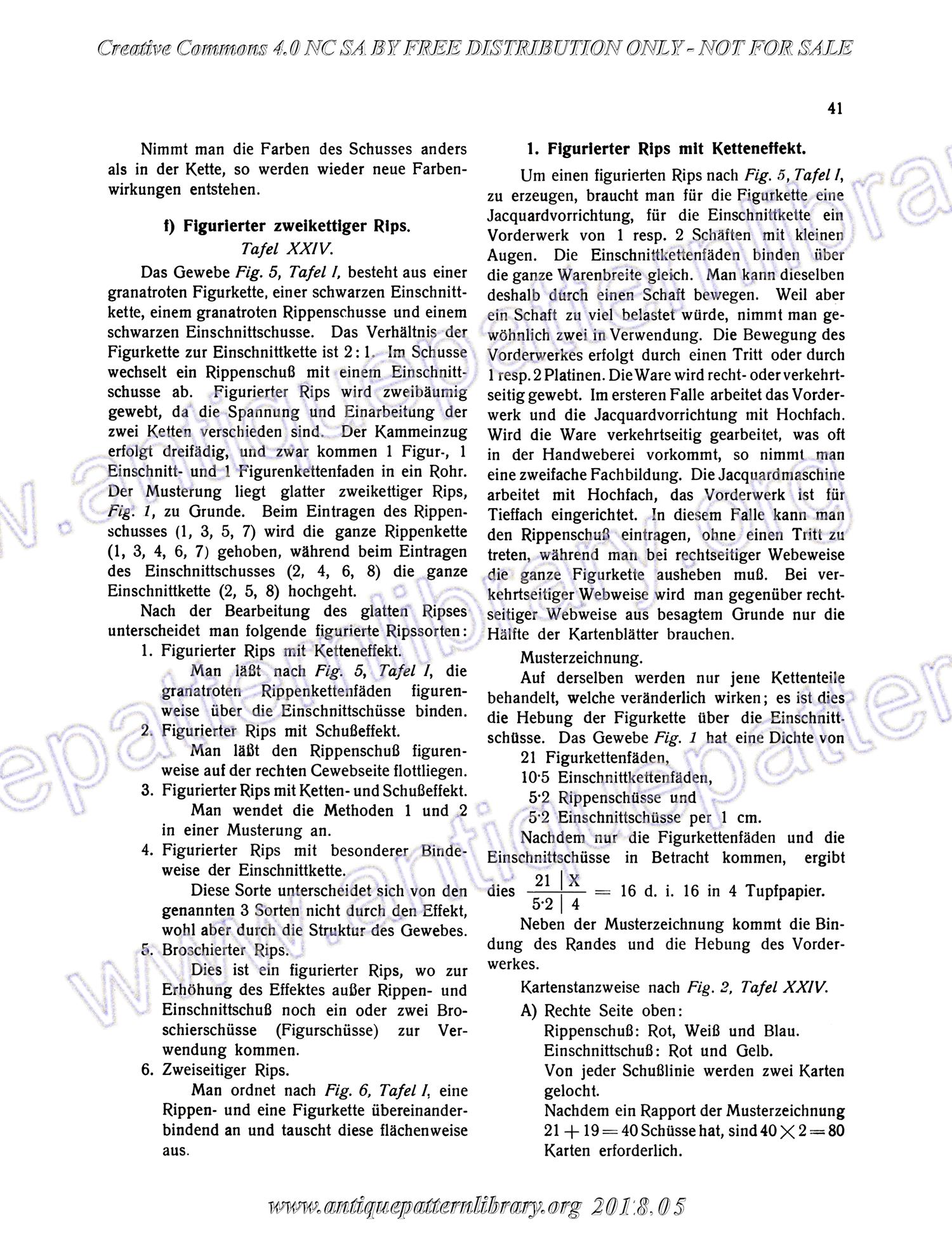 I-WM001 Technologie, Bindungslehre, Dekomposition und Kalkulation der Jacquard-Weberei