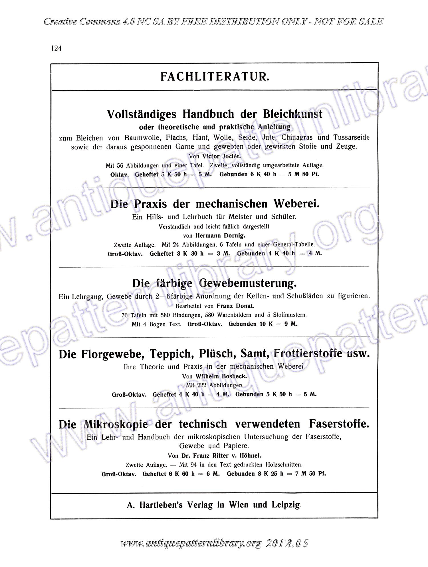 I-WM001 Technologie, Bindungslehre, Dekomposition und Kalkulation der Jacquard-Weberei