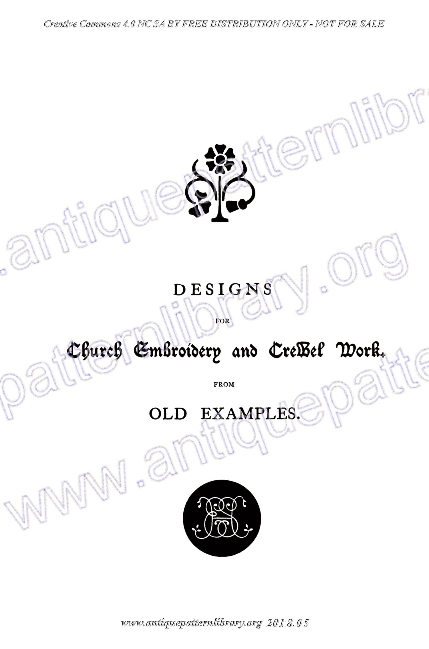 I-WM002 Needlework Designs from Old Examples