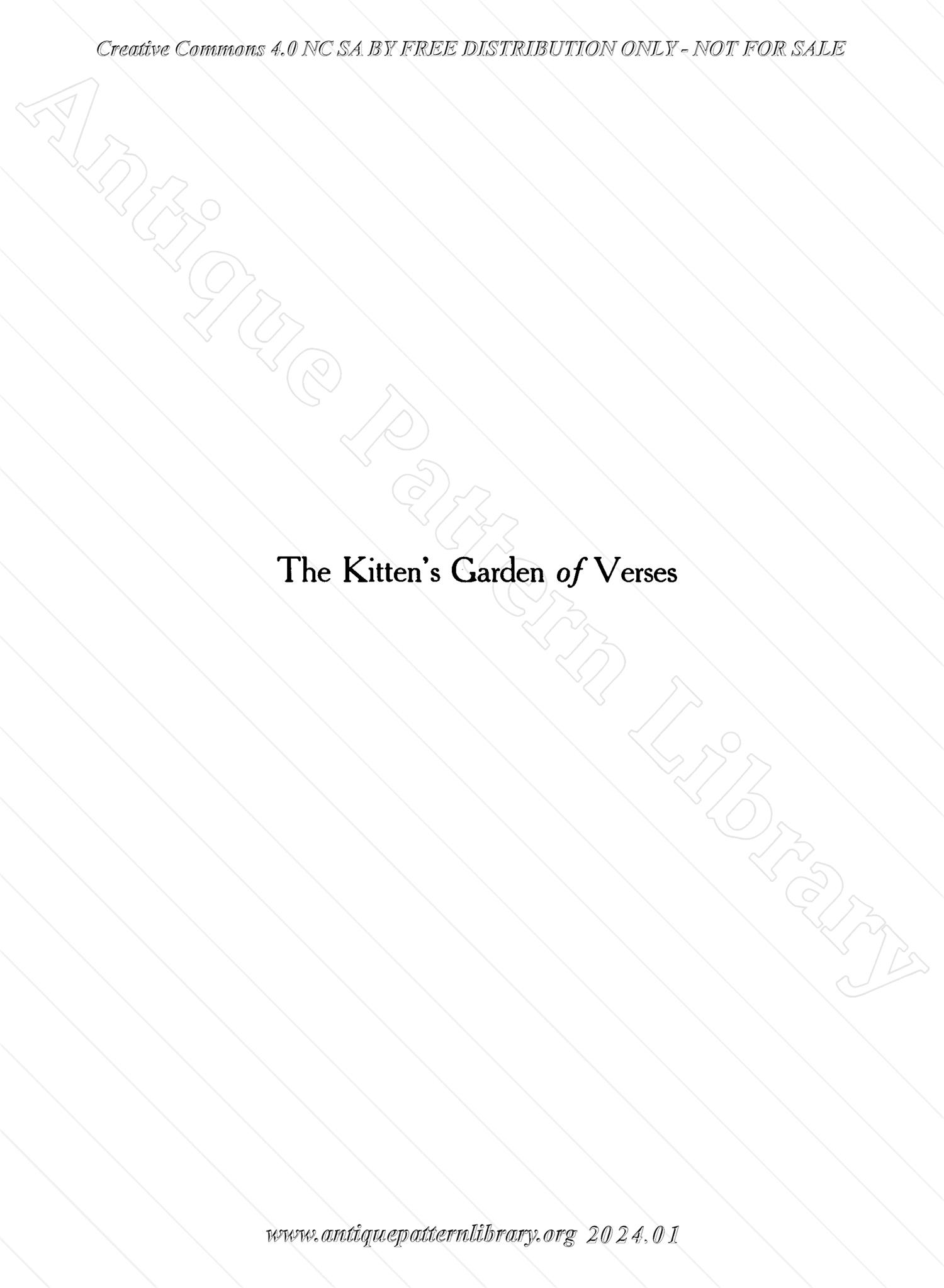 I-WM007 The Kitten's Garden of Verses