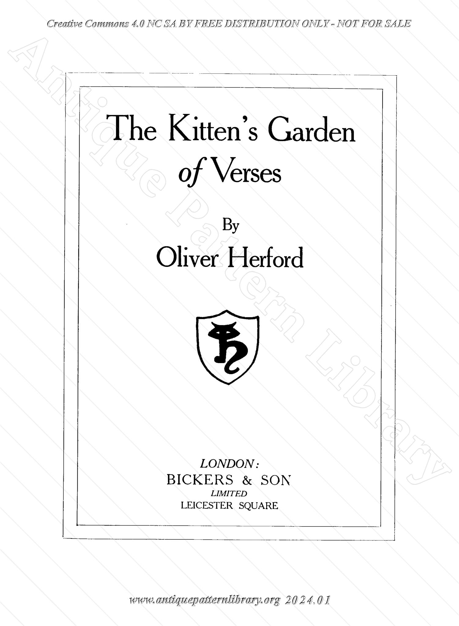 I-WM007 The Kitten's Garden of Verses