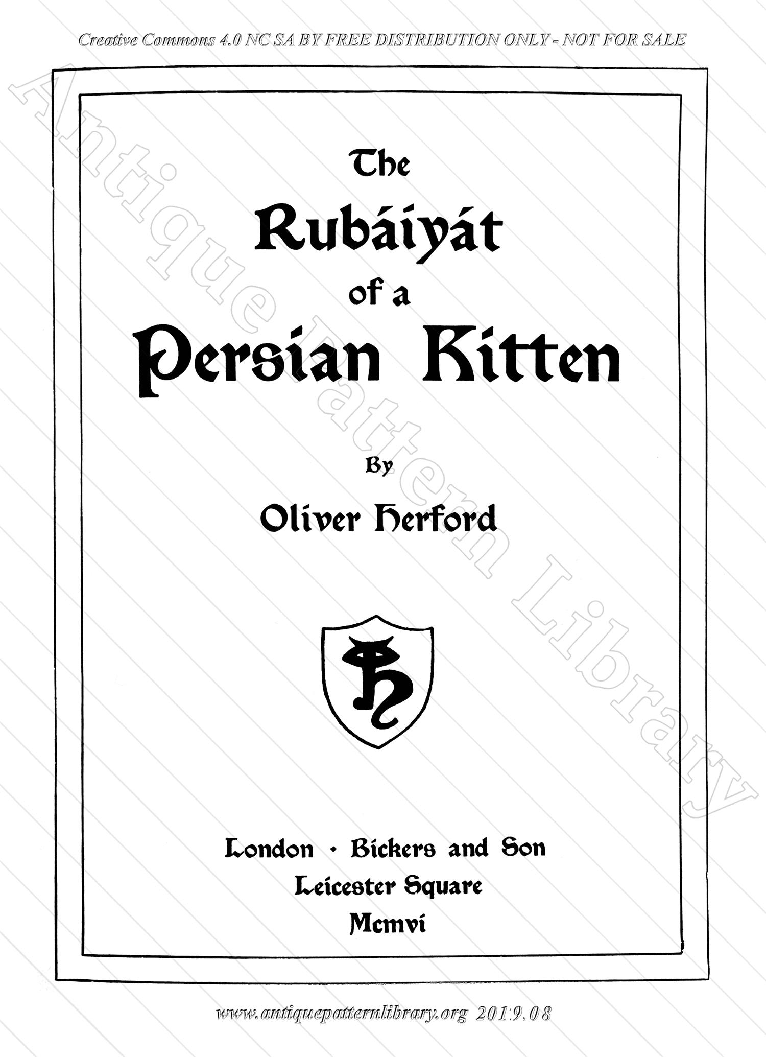 I-WM008 The Rubyiat of a Persian Kitten