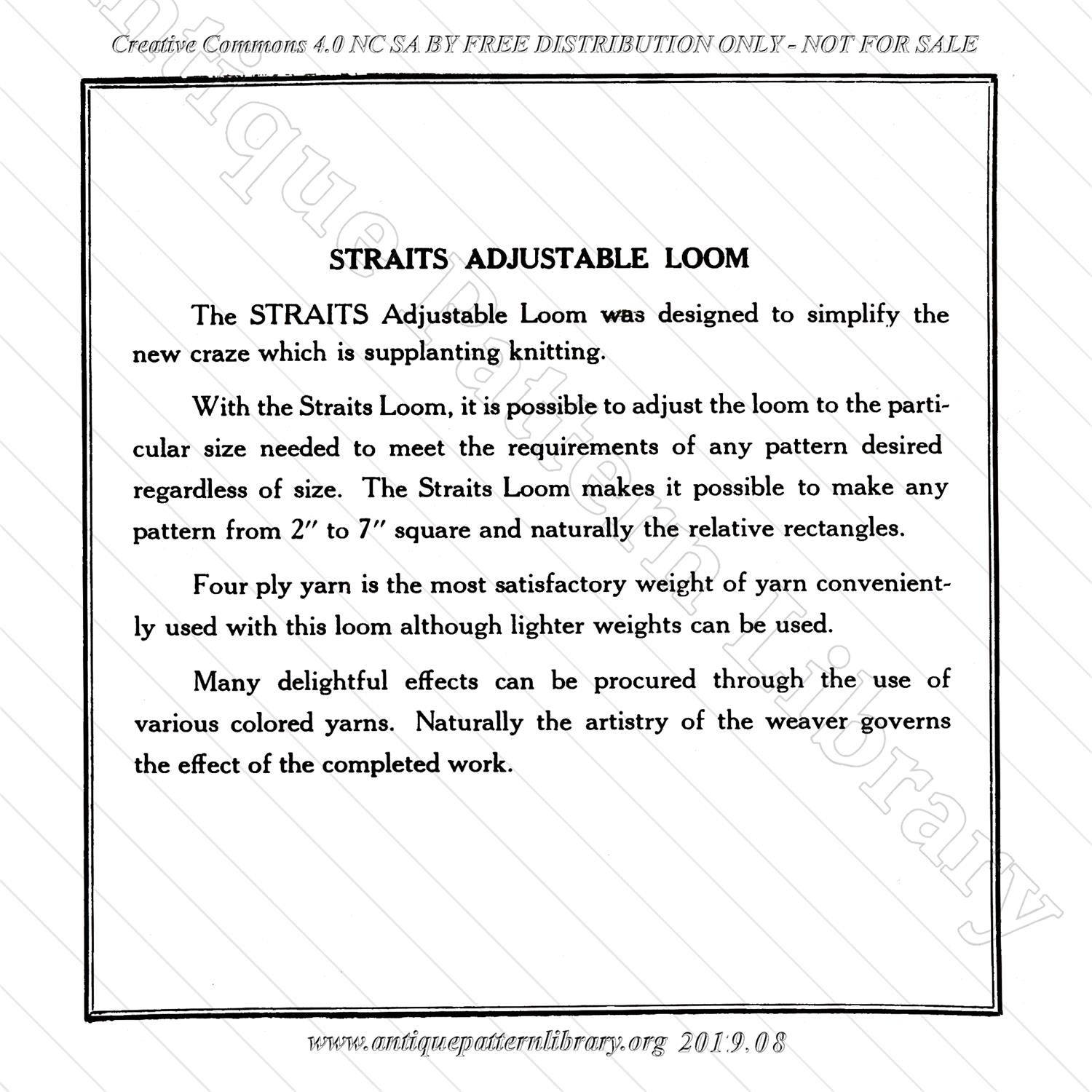 J-CL001 Straits Adjustable Loom