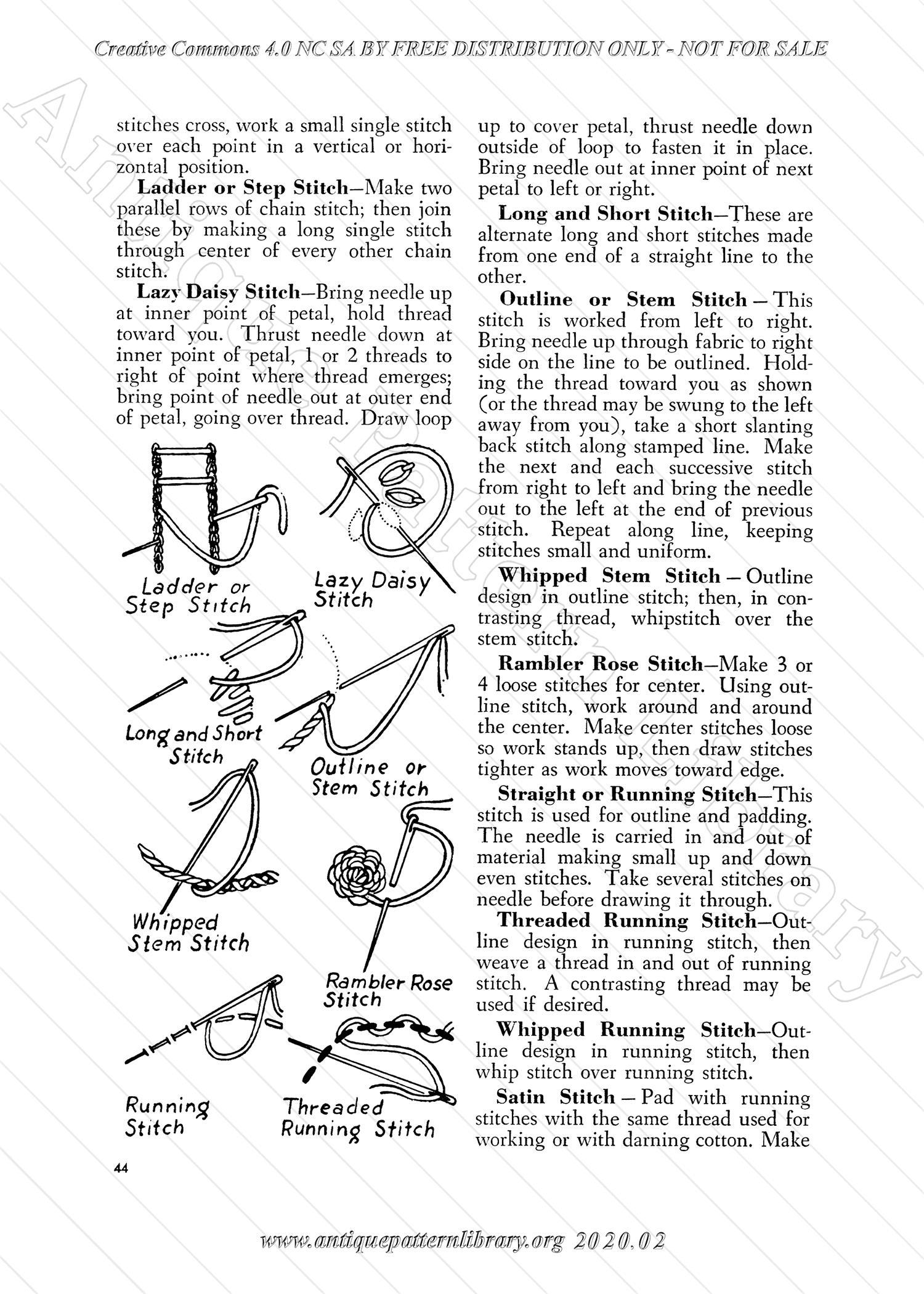 K-AK001 Aunt Ellen's How To Book on Needlework 