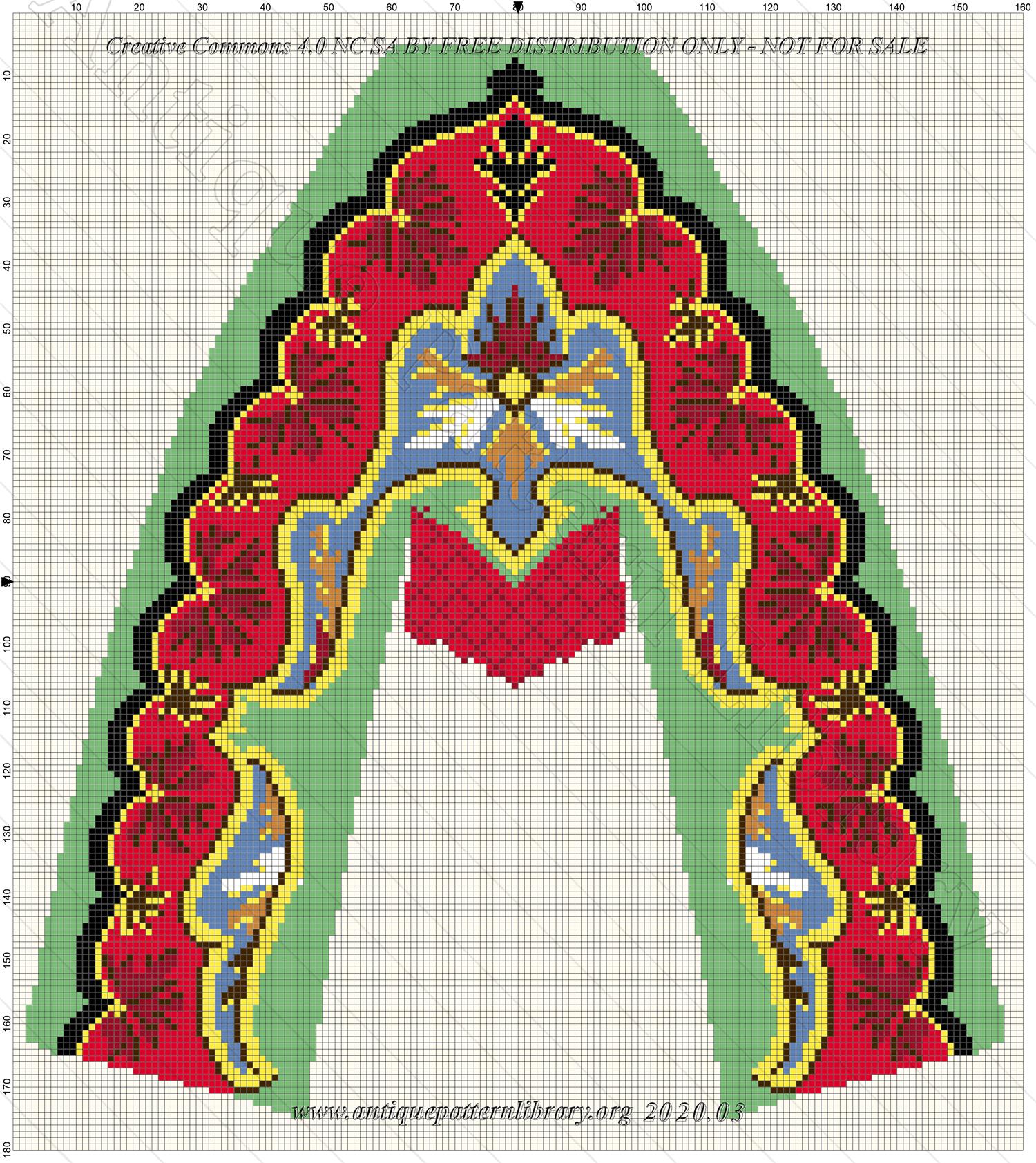 K-MH001 Green and red slipper pattern