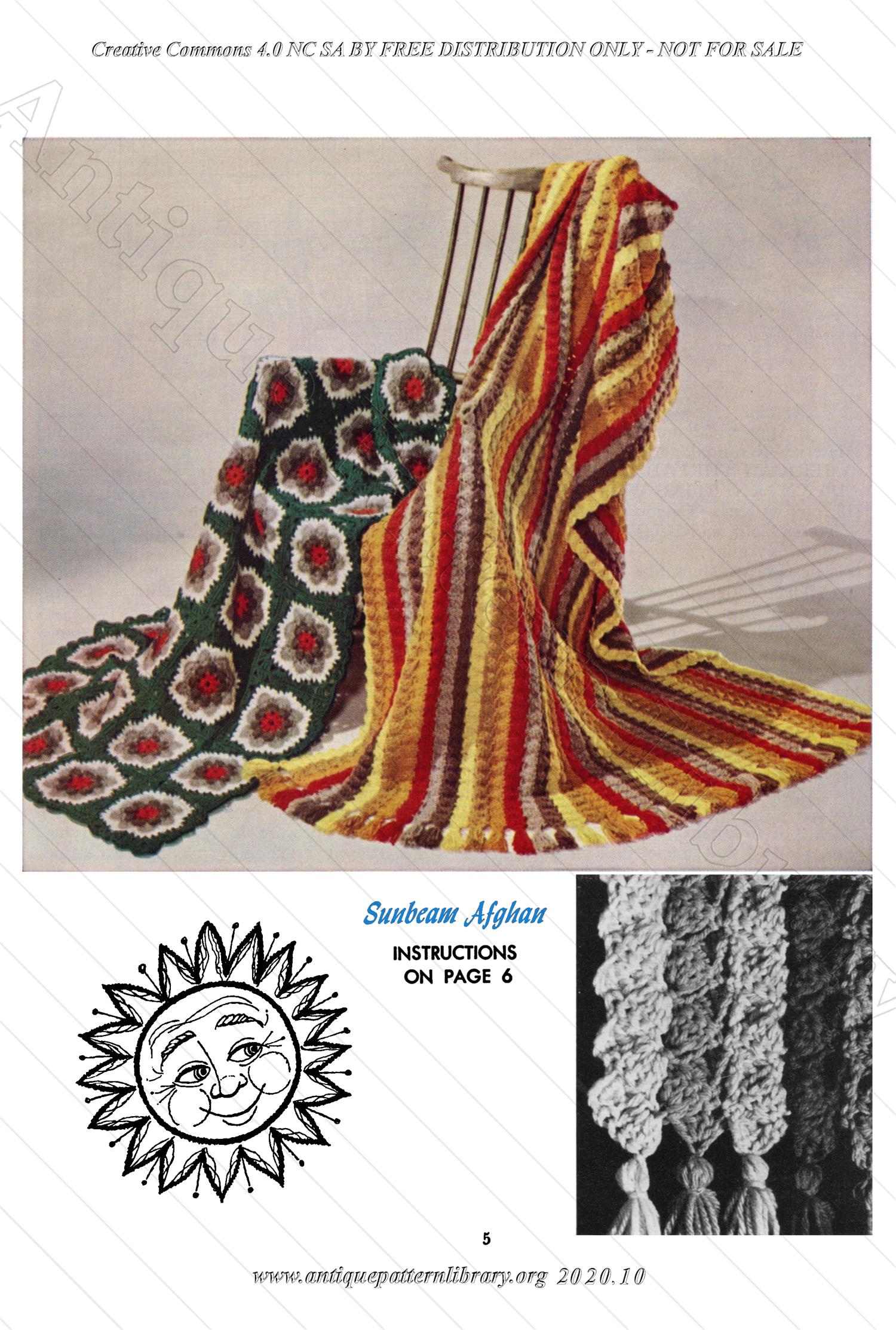 K-SB003 Afghans, Crocheted & Knitted