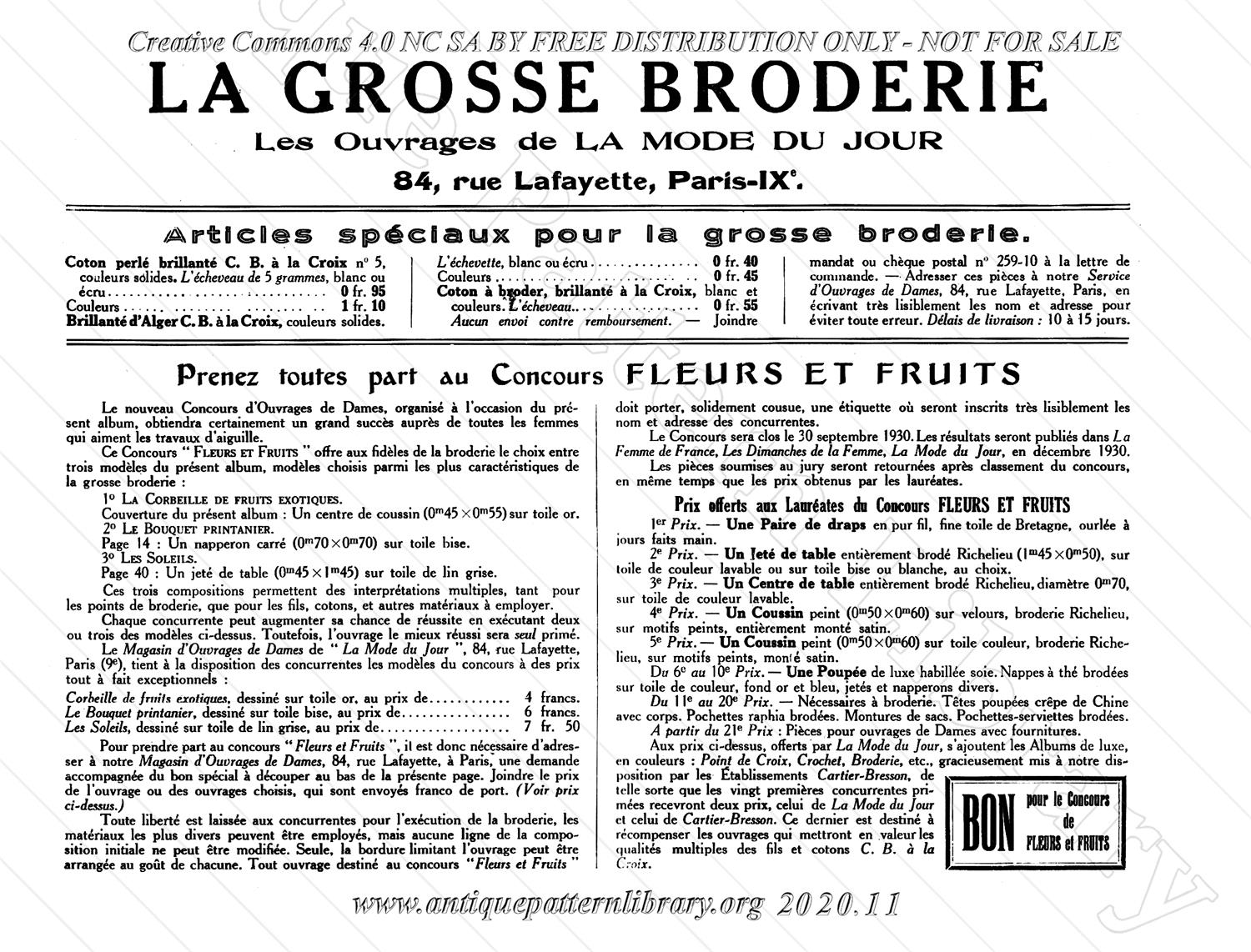 K-WK001 La Grosse Broderie