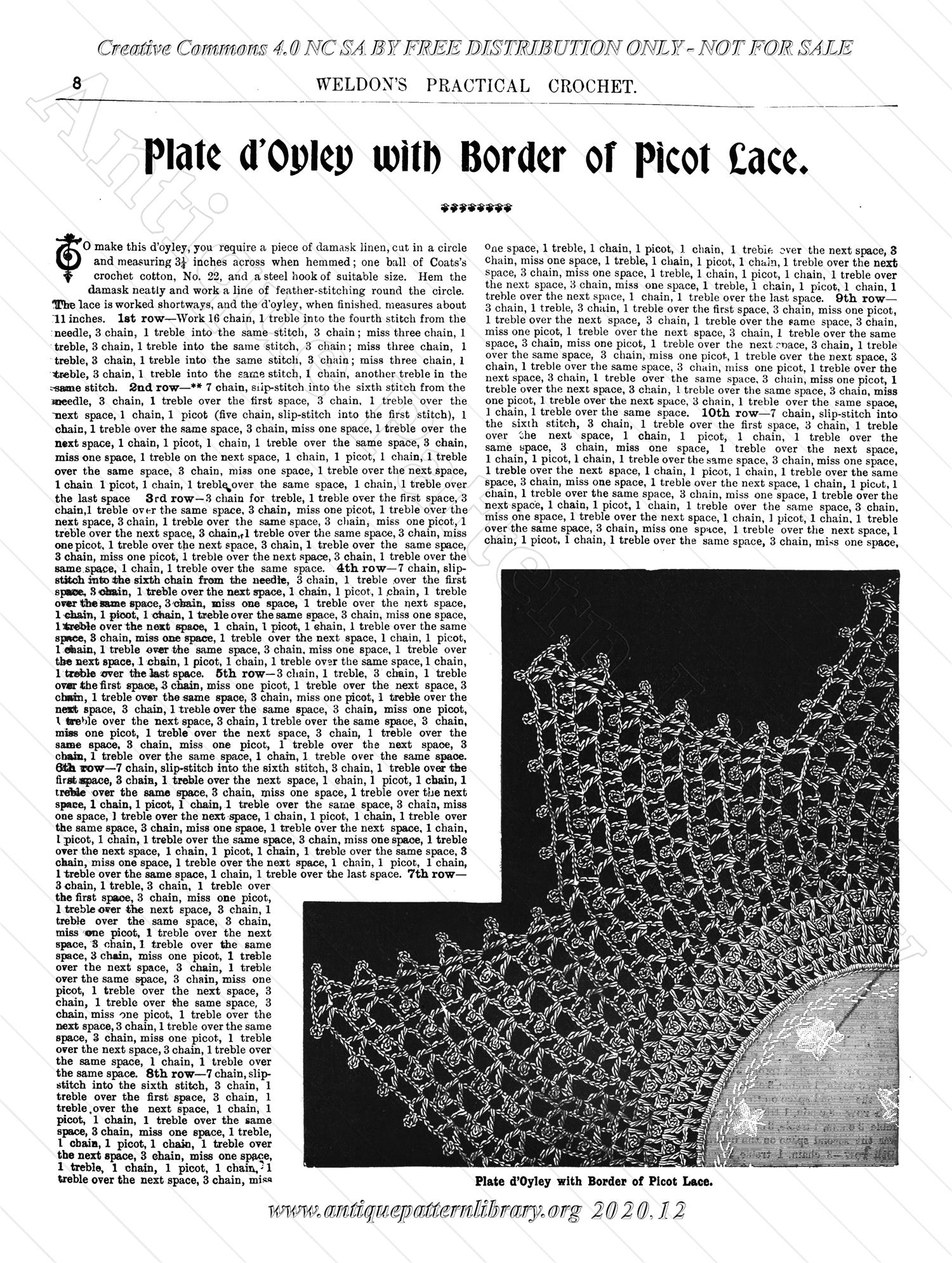 K-WK013 Weldon's Practical Crochet, Sixtieth Series