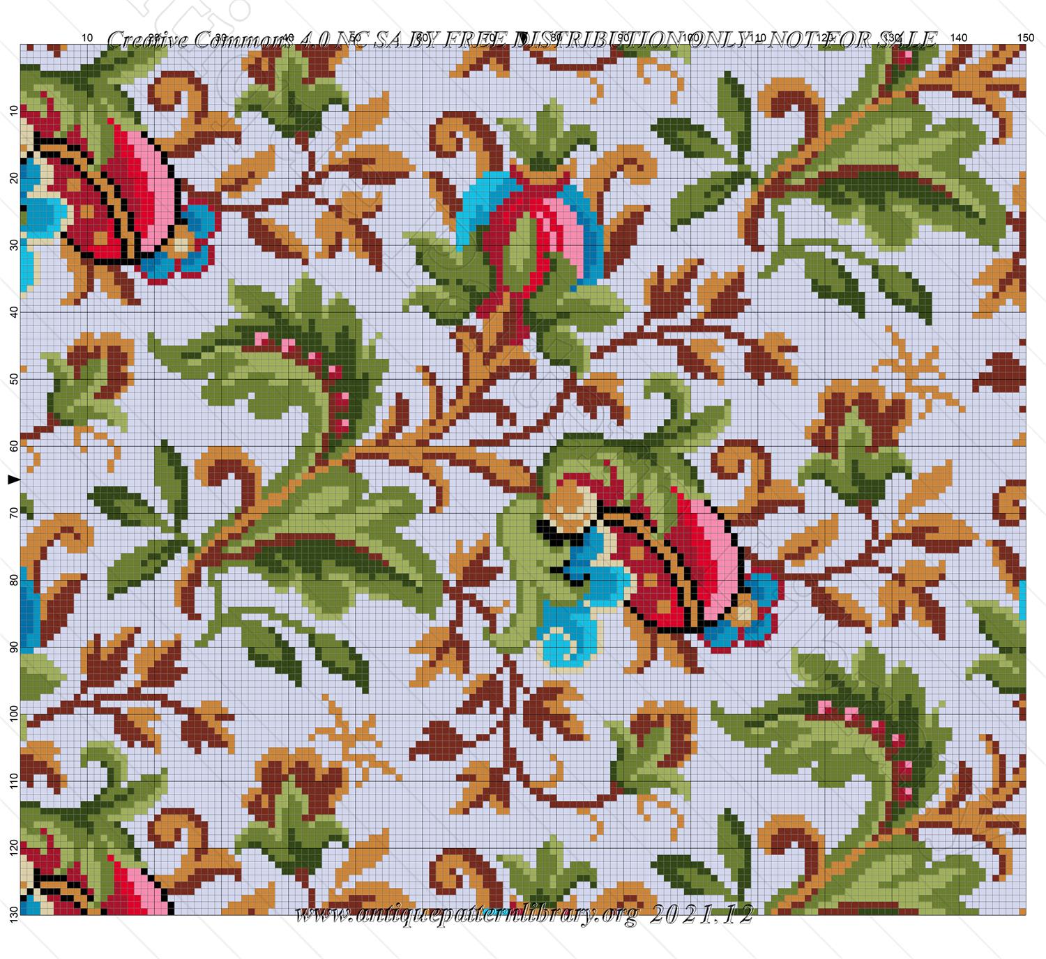 L-PC001 9752 Repeating floral pattern