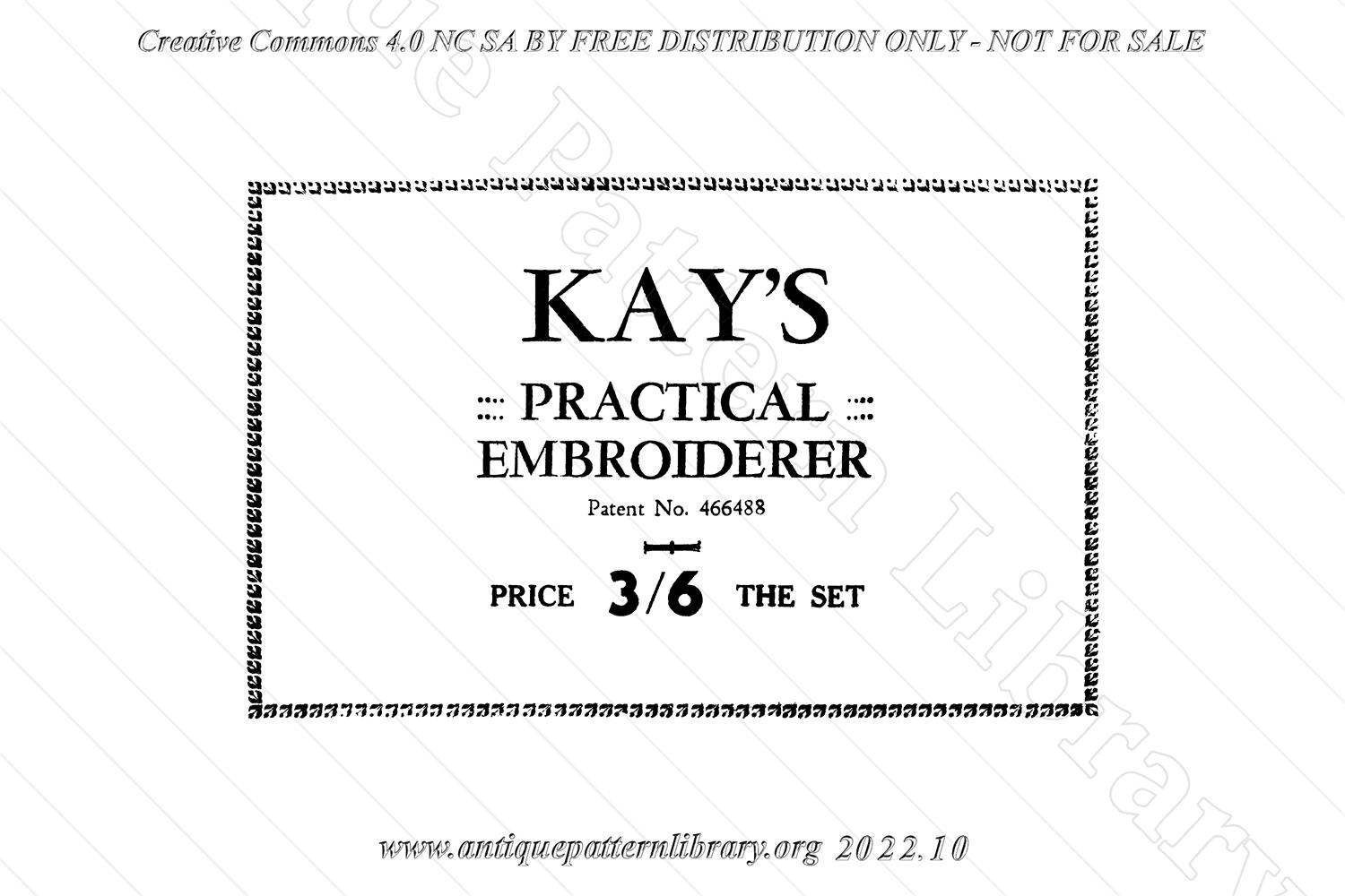 M-HW002 Kay's Practical Embroiderer