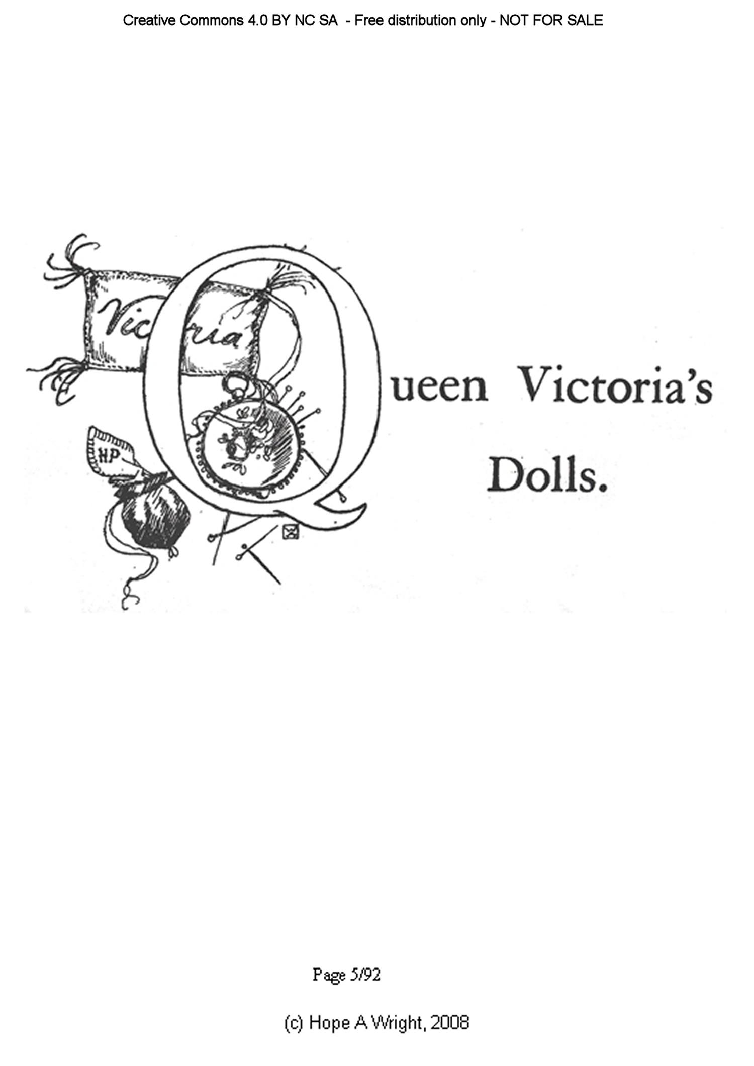 M-HW004 Queen Victoria's Dolls