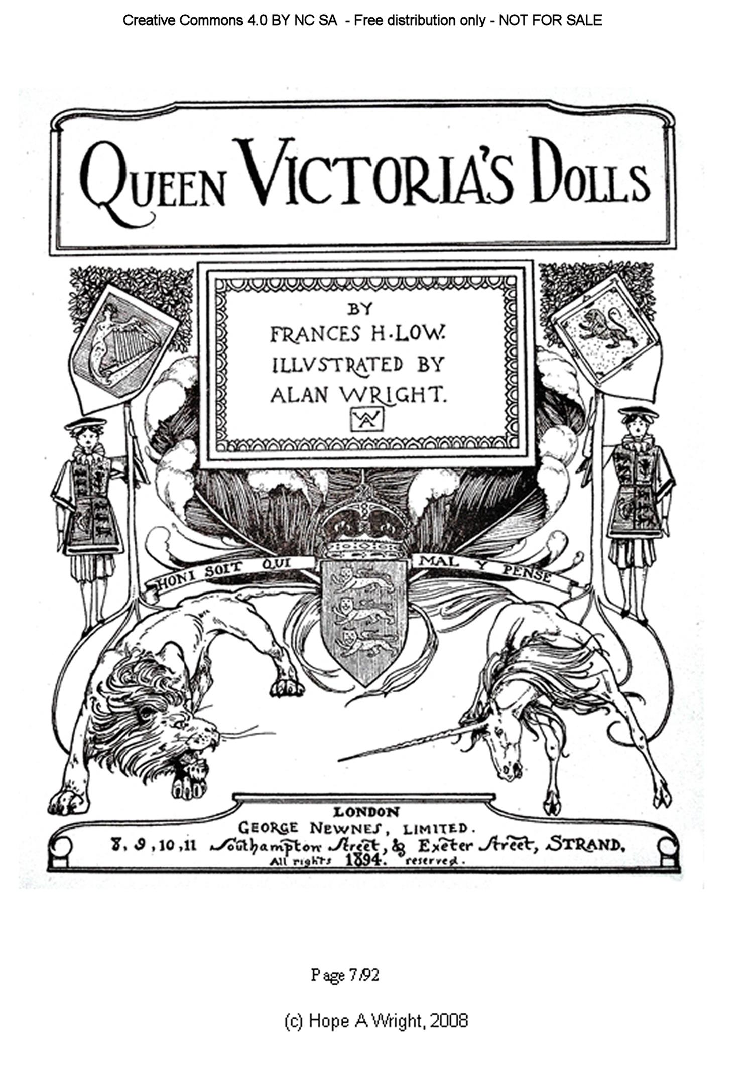 M-HW004 Queen Victoria's Dolls