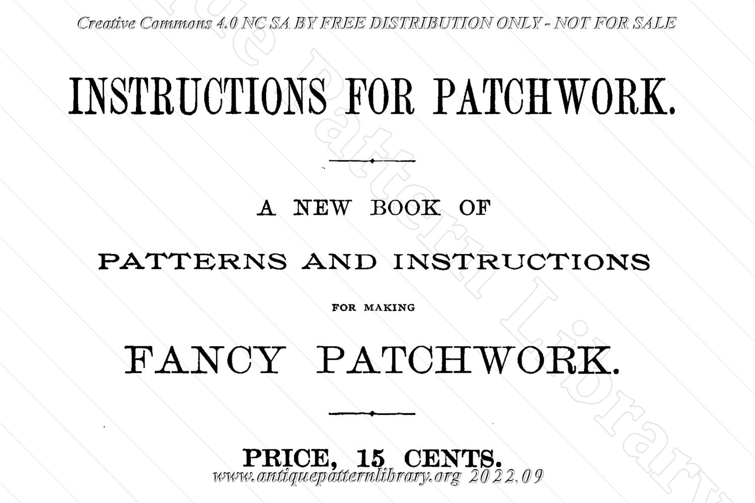 M-SB004 Instructions for Patchwork