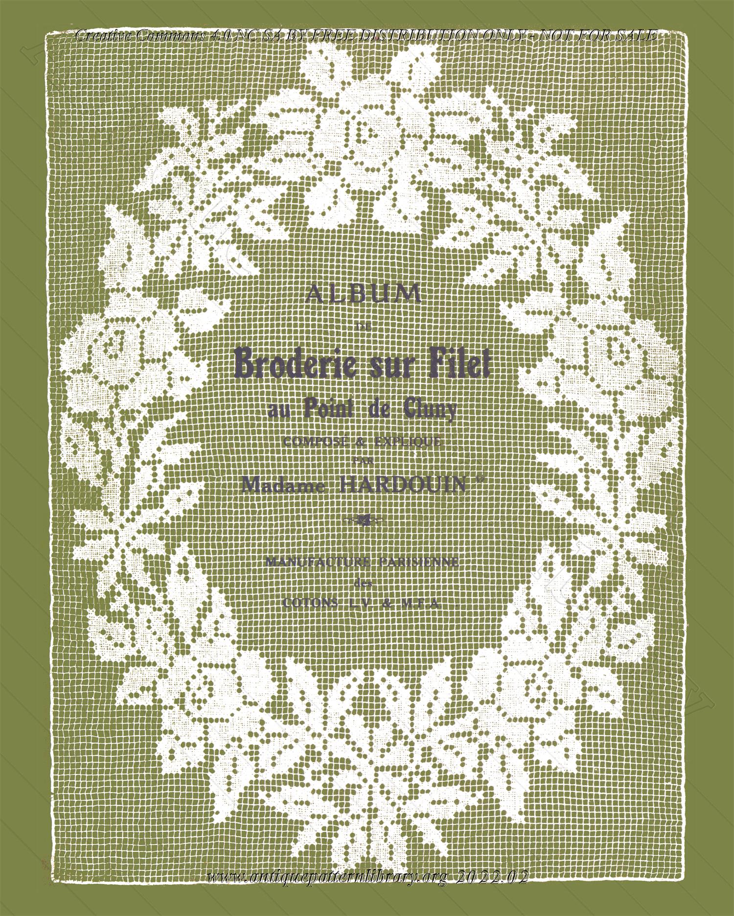 M-WS001 Album de Broderie sur Filet au Point de Cluny