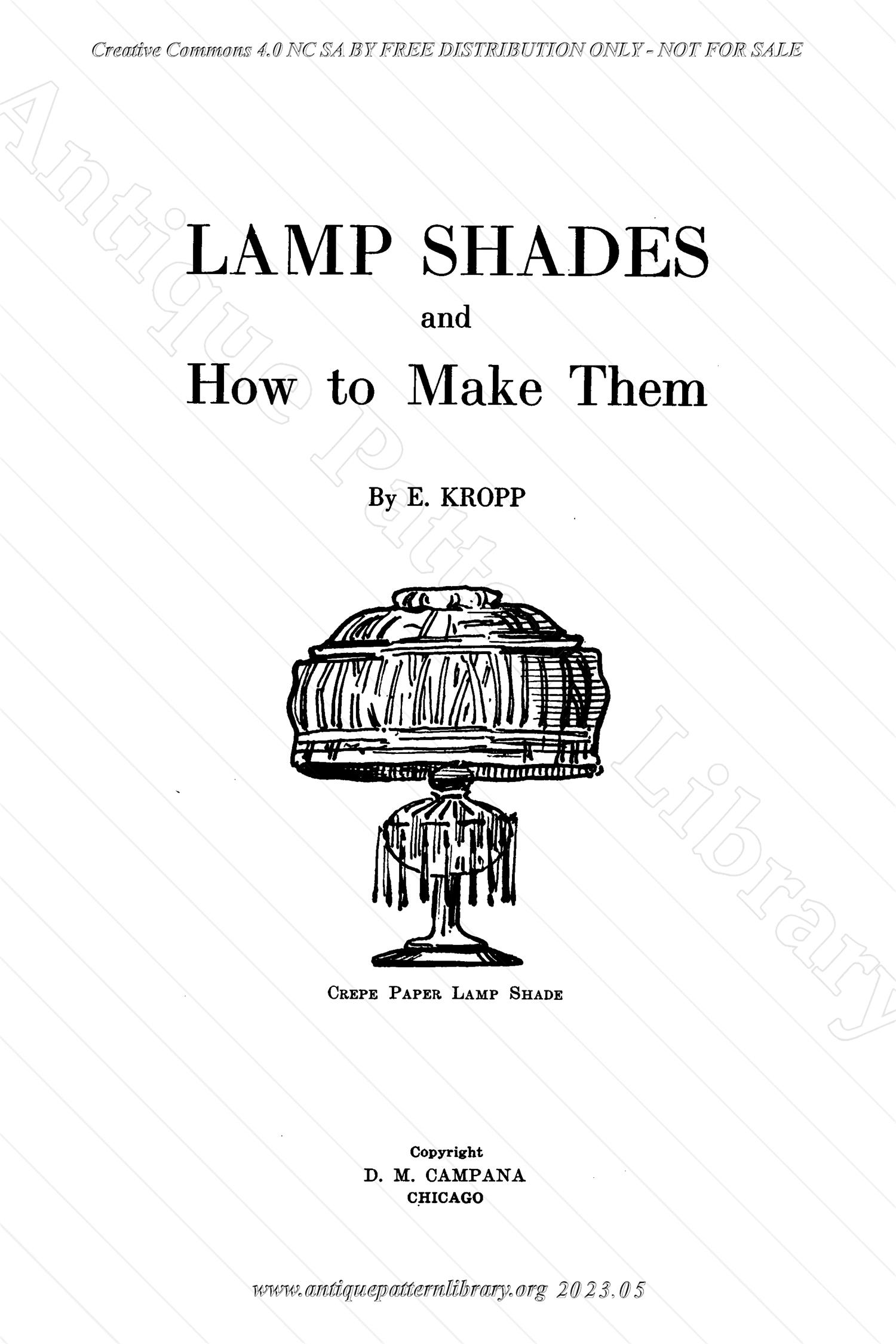 N-WS001 Lamp Shades and How to Make Them