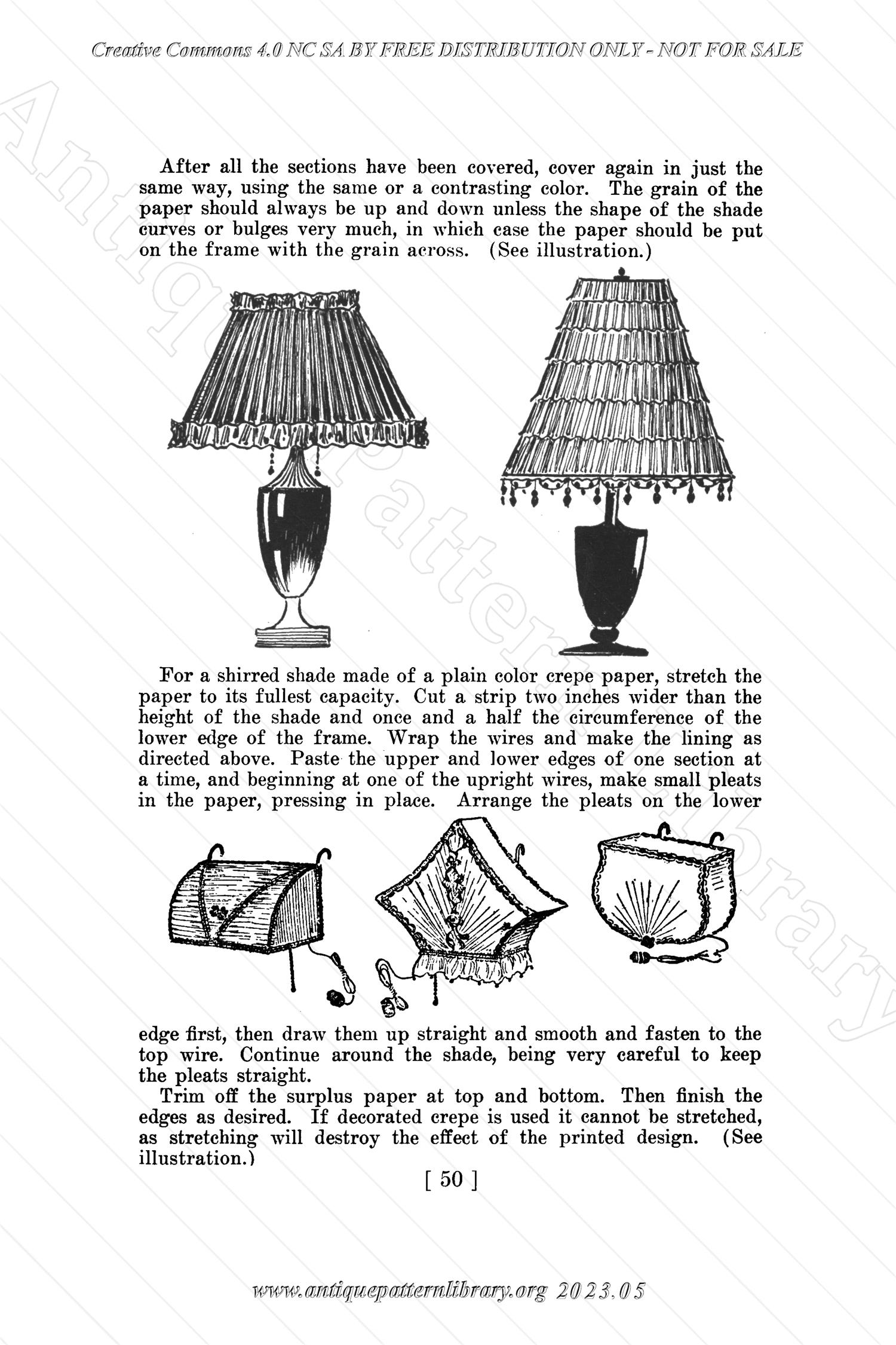 N-WS001 Lamp Shades and How to Make Them