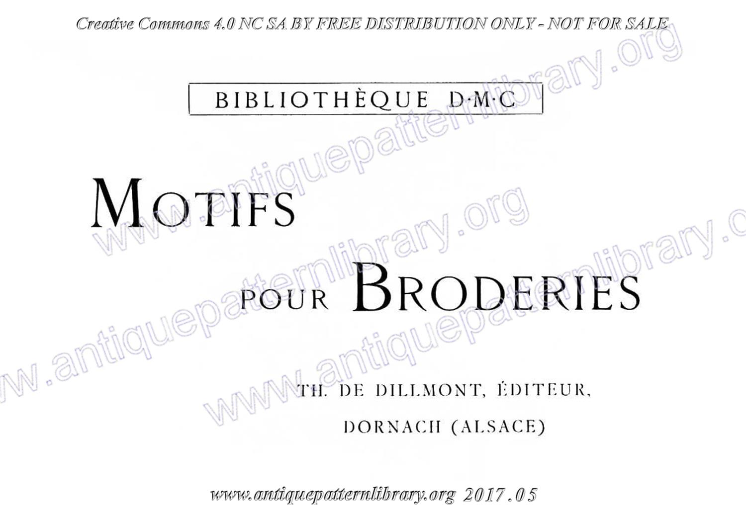 6-DA015 D.M.C. Motifs pour Broderies