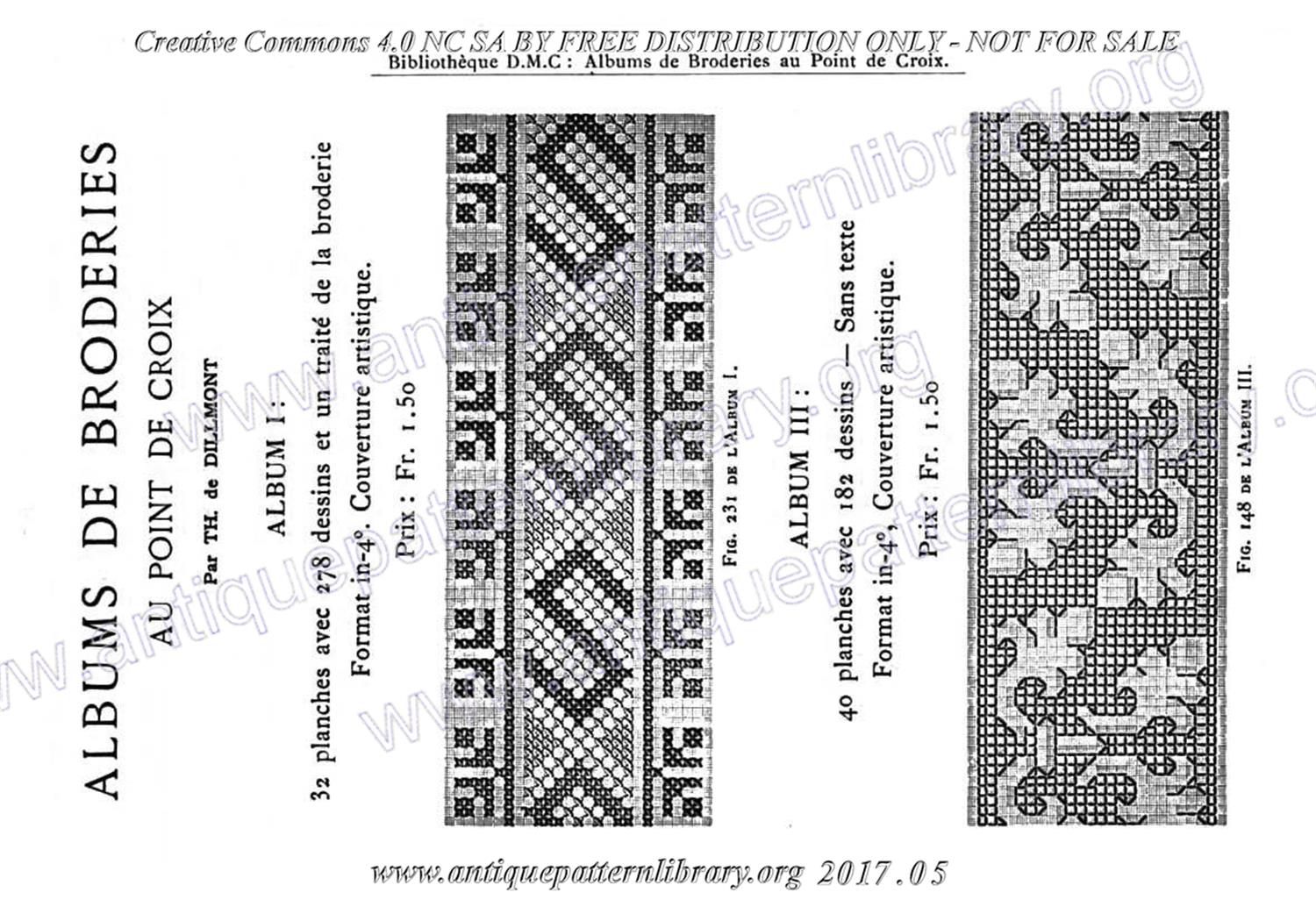 6-DA015 D.M.C. Motifs pour Broderies