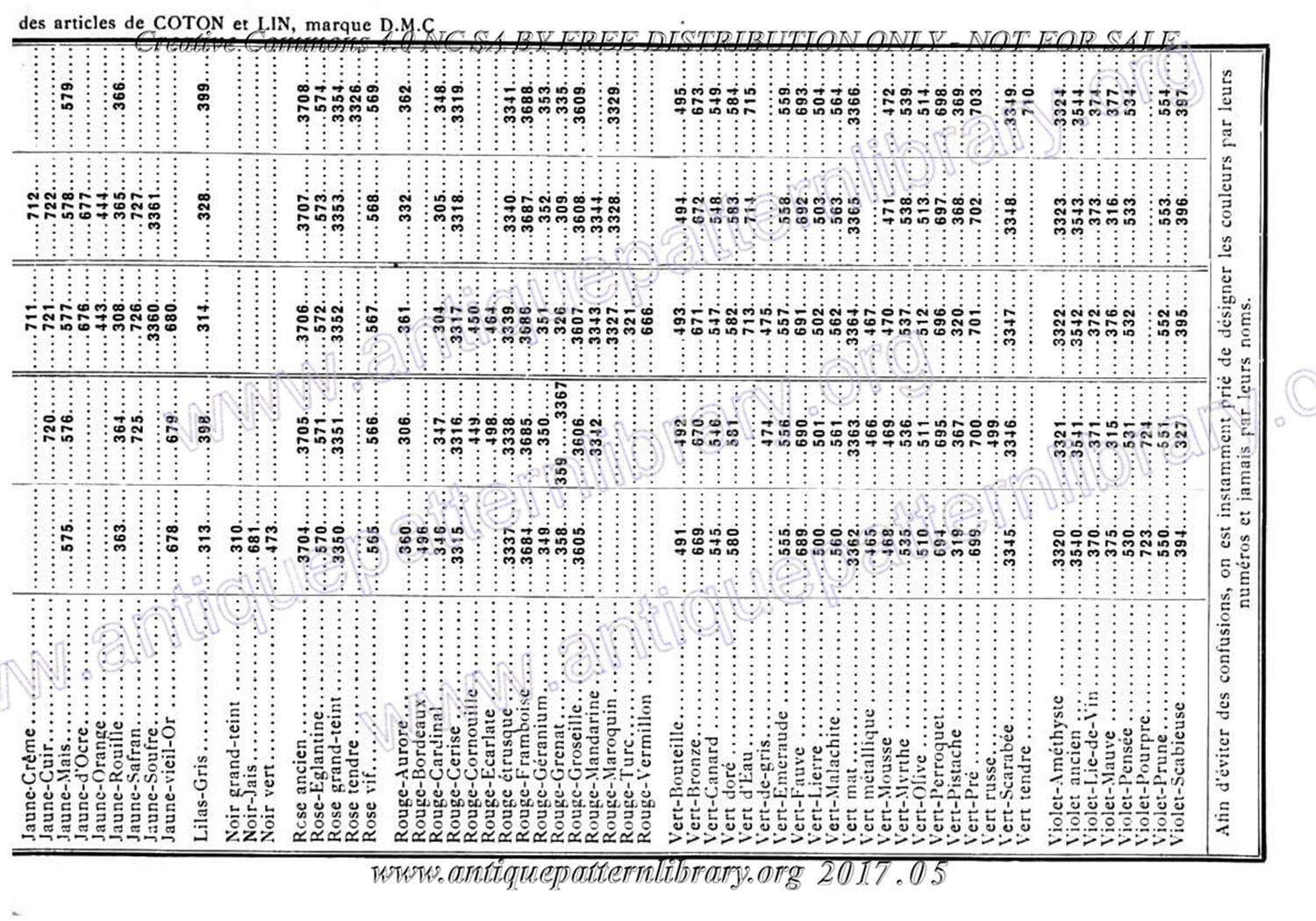 6-DA015 D.M.C. Motifs pour Broderies