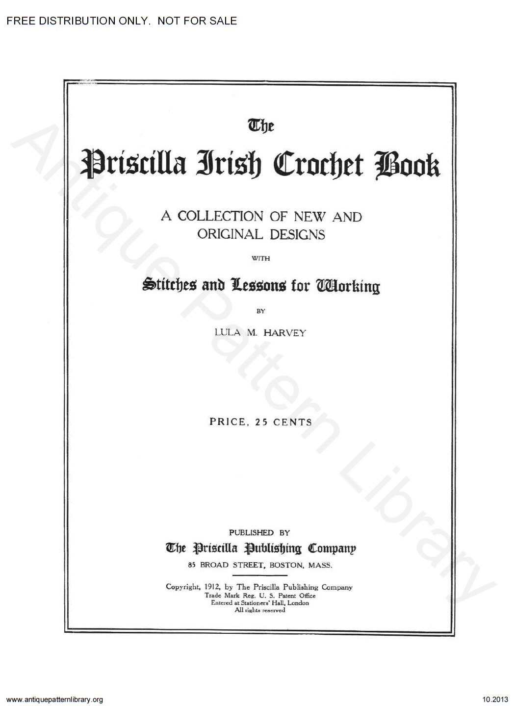 6-JA034 Priscilla Irish Crochet Book