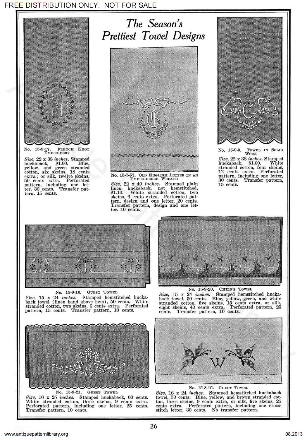 6-LP001 Priscilla Embroidery Patterns,