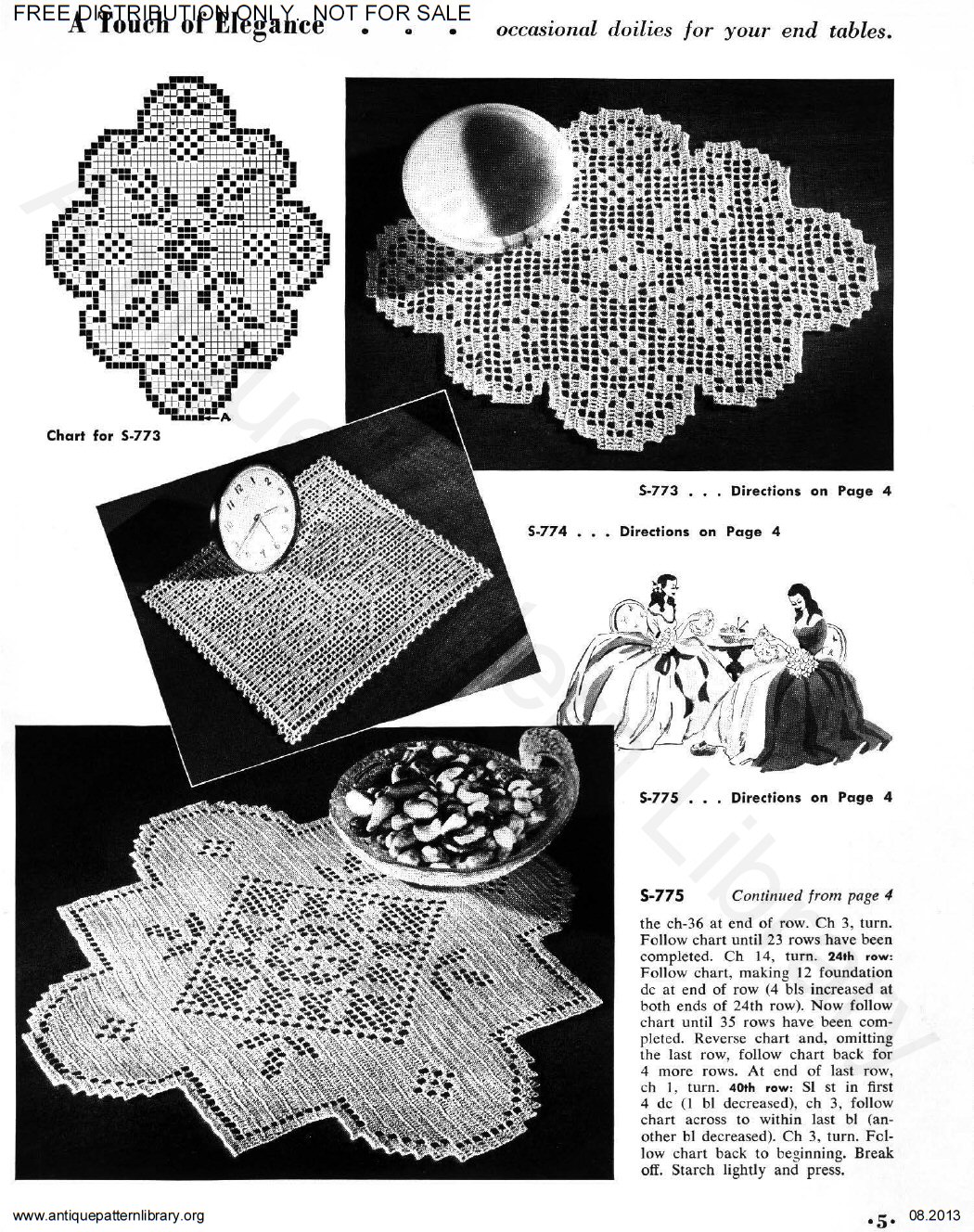 6-TA006 Coats & Clark's O.N.T. Filet Crochet Book No. 317 Priscilla Filet Crochet