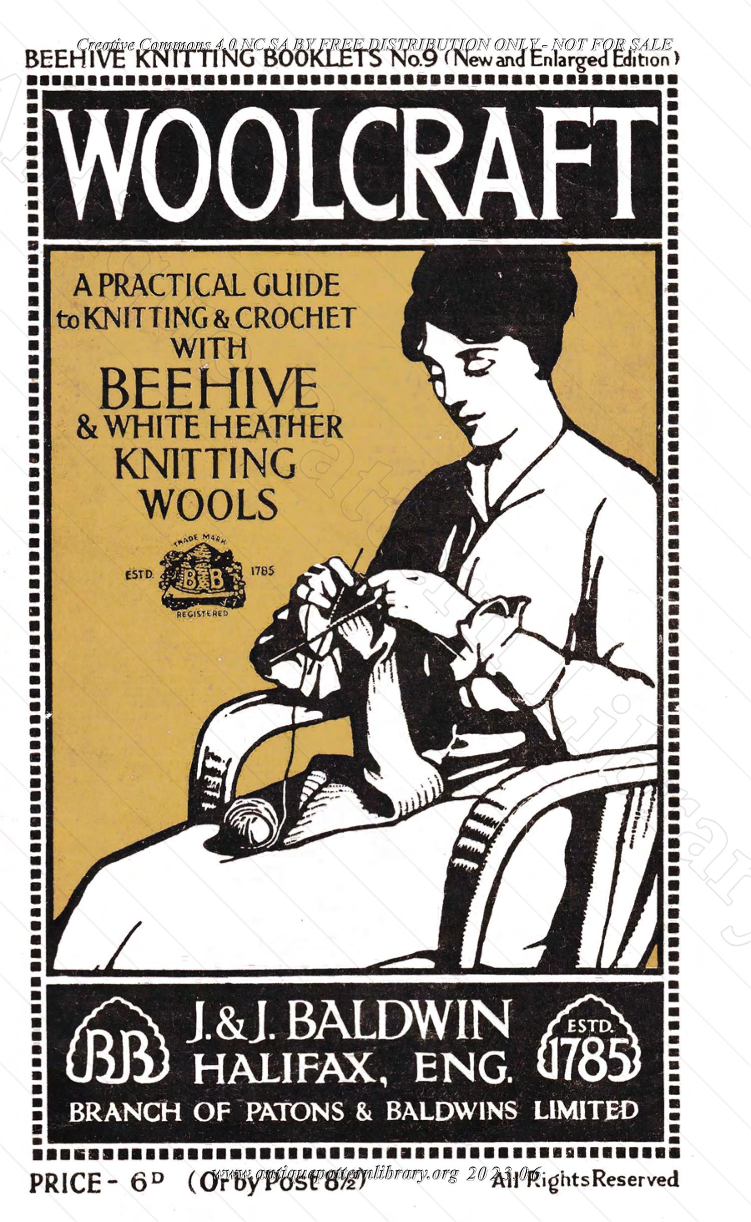 7-EN001 Beehive Knitting Booklets No. 9 Woolcraft.