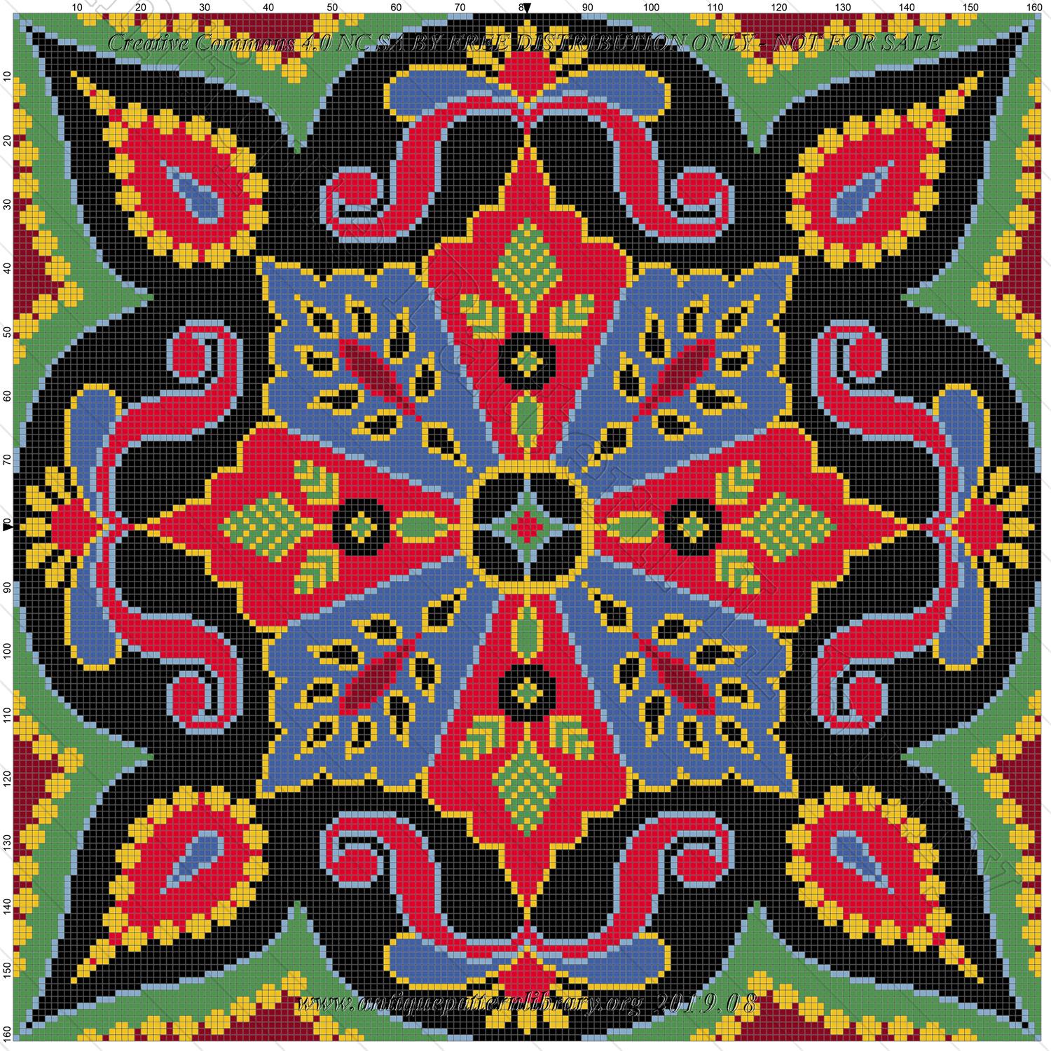 A-MH026 Square design with multicolored star