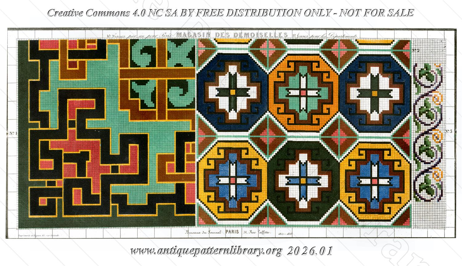 A-MH050 Three embroidery patterns