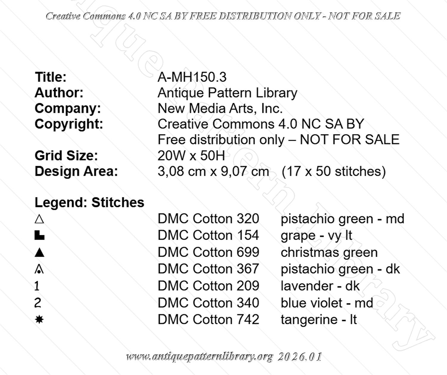 A-MH050 Three embroidery patterns
