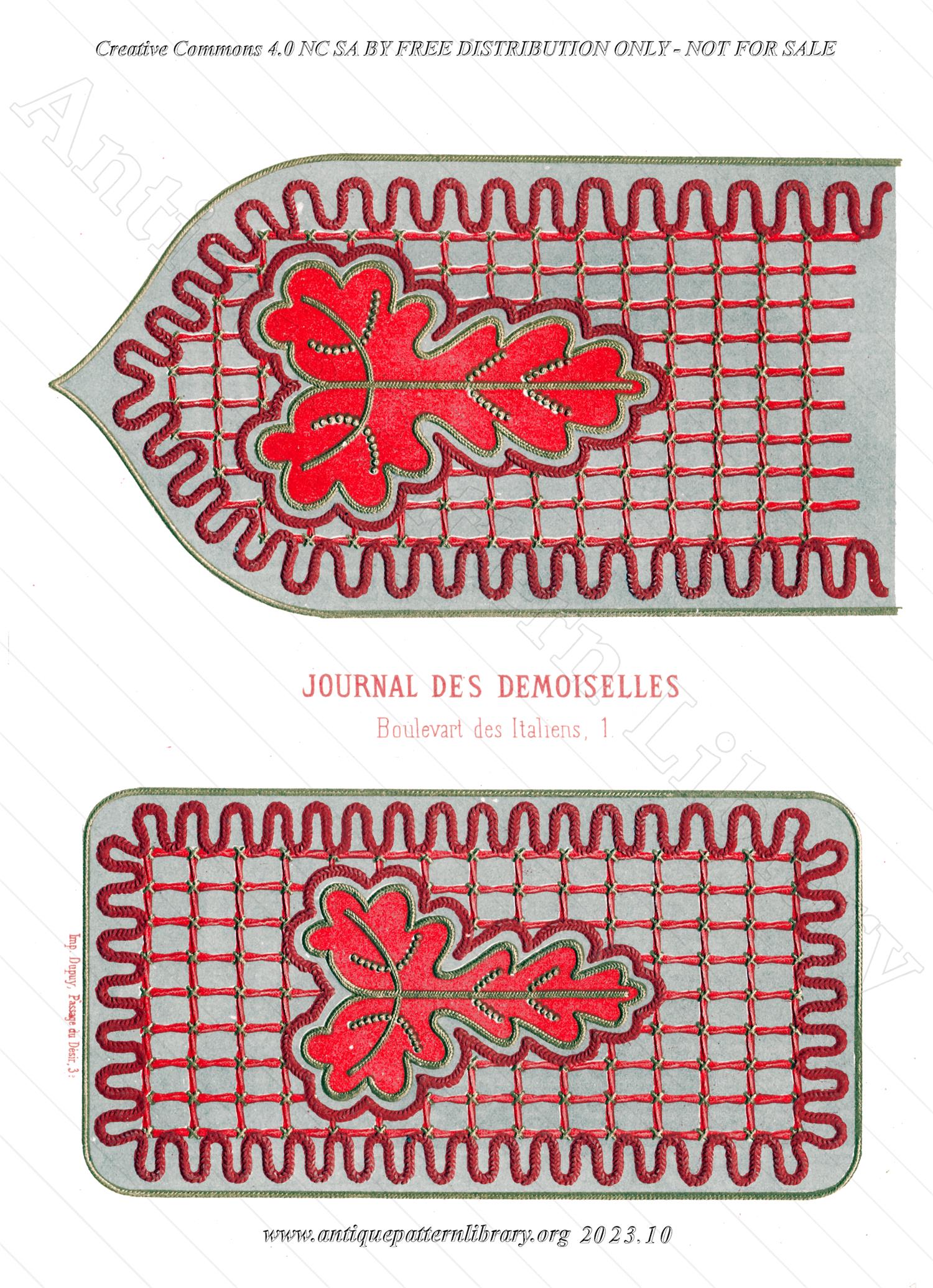 A-MH182 Table runner and place mat in red and grey